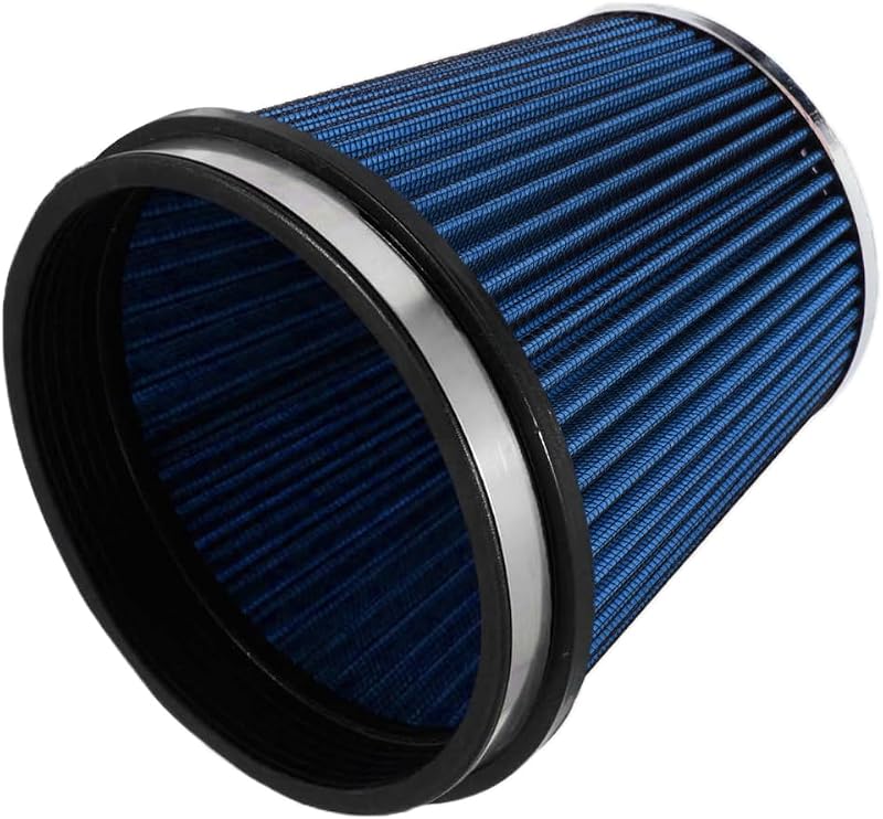 Filtro de ar cônico lavável para admissão de ar frio muge racing azul – 15,24 cm