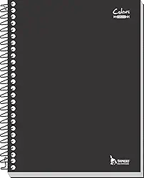 CADERNO 1/4 ESPIRAL C.D. PRETO SEM PAUTA 96FLS - UNIDADE