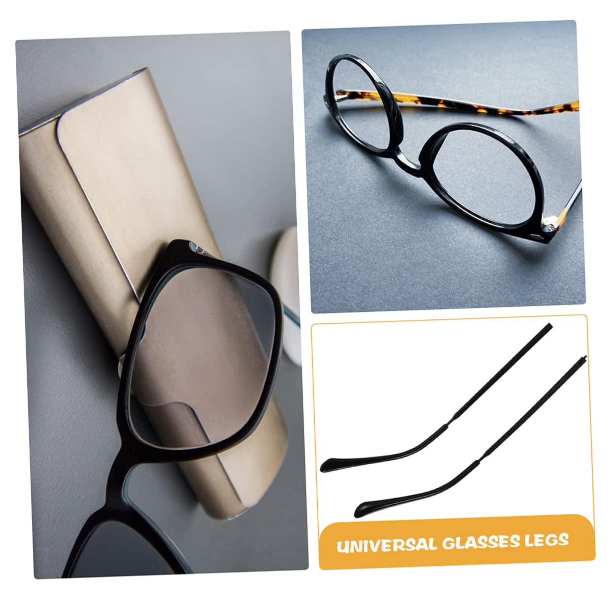 Didiseaon 10 Paires Jambes De Lunettes Remplacement Du Bras De Lunettes Remplacement Des Branches De ement De La Charnière De Extrémités Des Branches Black Métal