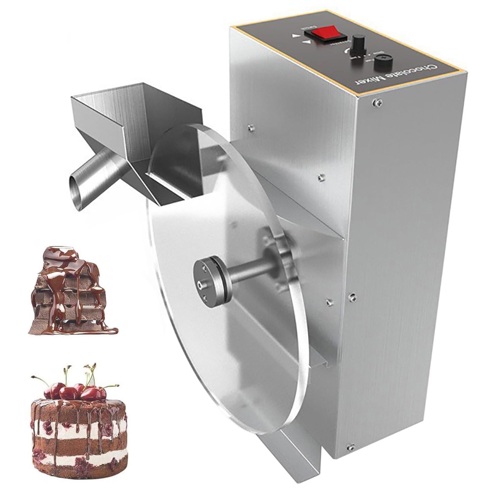 ASerZenith Chocolate Mixing Machine, Electric Chocolate Melting Mixer, Stainless Steel Kit For Chocolate, Candy, Butter, Cheese, Strawberries
