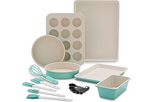 GreenLife 12 Piece Ceramic Baking Set: Non-Stick Bakeware Essentials