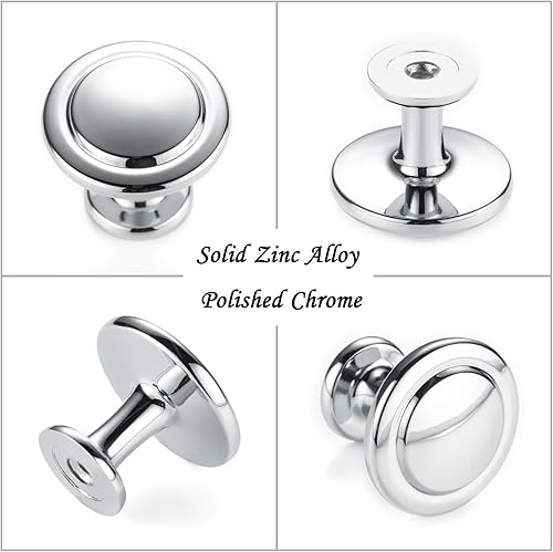 Miniatura 4 de ASKANO Paquete de 10 pomos redondos negros para armario de cocina, ZK2209, manija clásica, herrajes sólidos para cajón, tocador, baño, tocador,