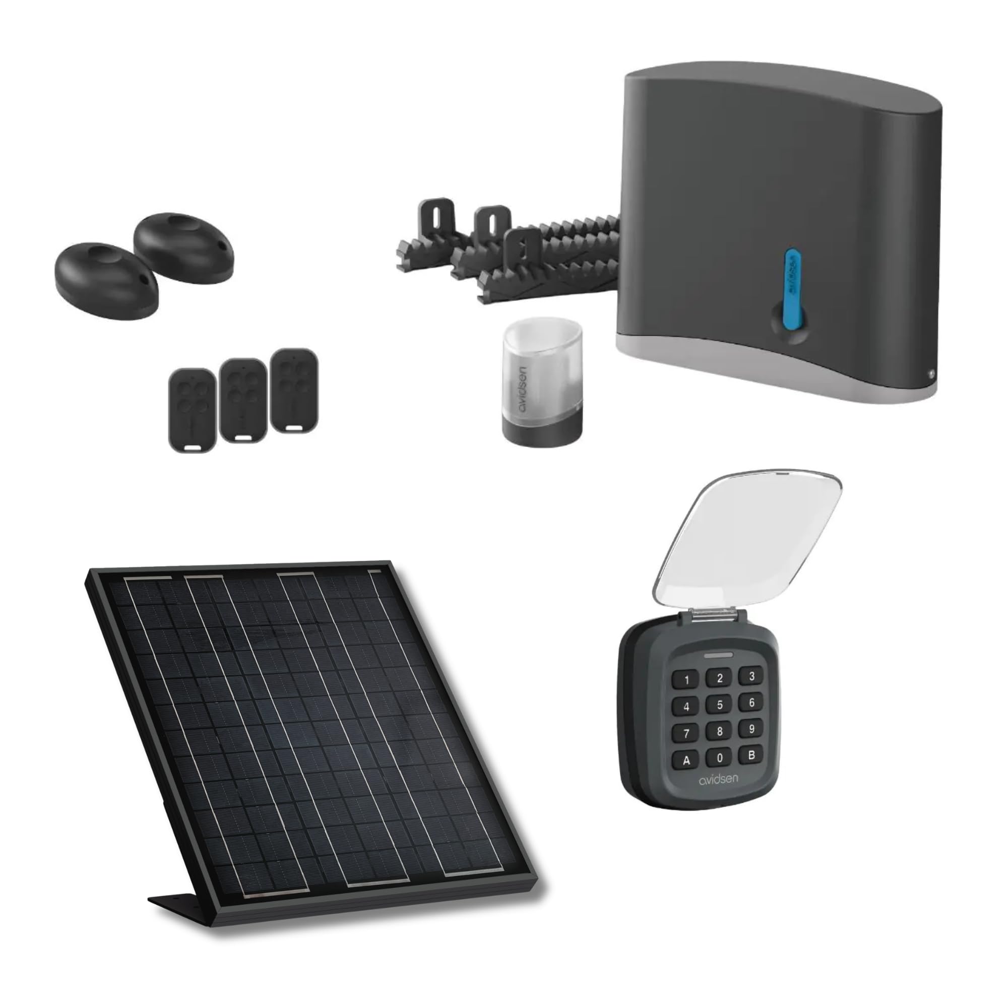 Avidsen - Motorisation Solaire Avidsen Zenia SE avec digicode pour Portail Coulissant