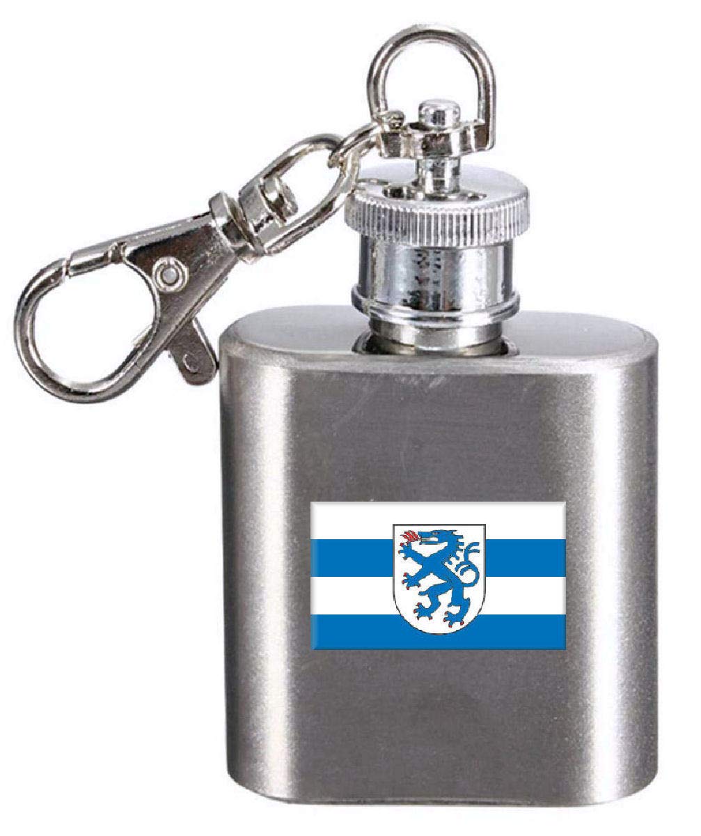Flasque porte-clés Allemagne Ingolstadt gravée en acier pour homme