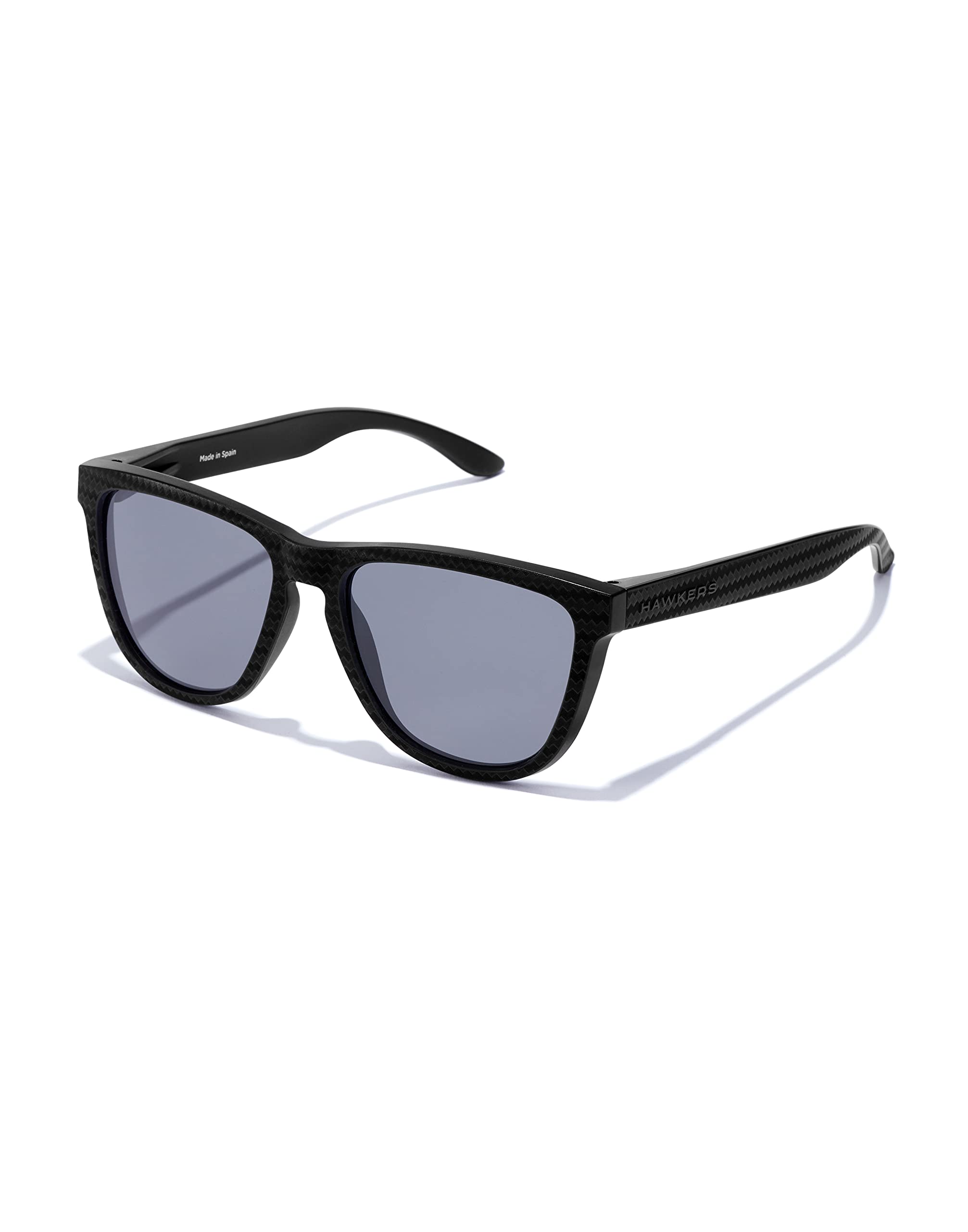 Hawkers Unisex Black/Pattern Sunglasses One Raw Carbon Fiber - Polarized Dark