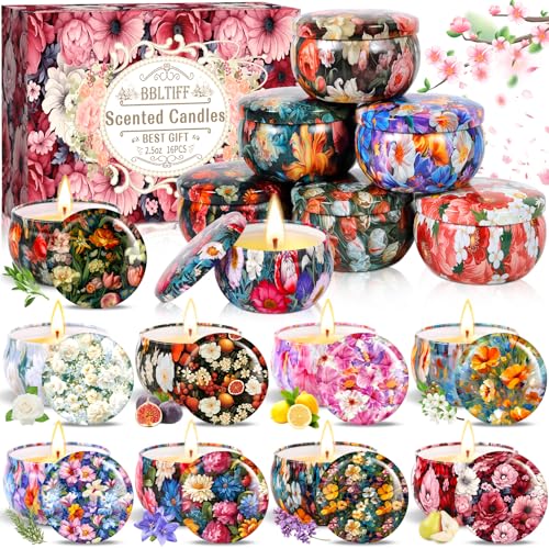 BBLTIFF Velas Perfumadas, 16 Piezas Velas Aromáticas, Velas Decorativas, Juego De Velas Perfumadas, Hasta 16-20 Horas Para Baño, Yoga, Bodas, Día de La Madre, Regalos de Cumpleaños (16 Aromas)
