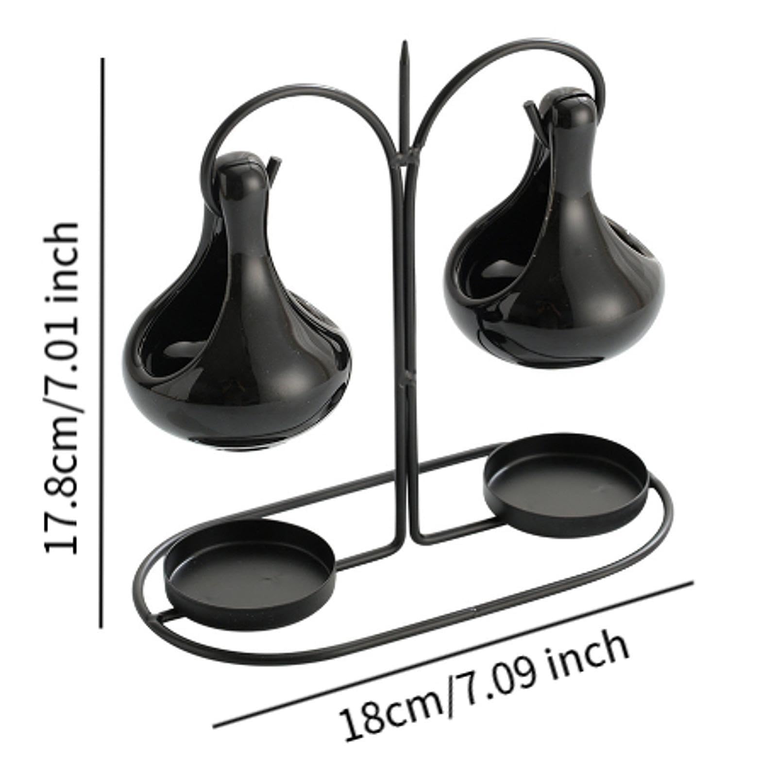 Doppio Hanging Ceramica Bruciatori Olio Essenziale Aromaterapie Diffusore Con Metallo Tealight Holder Per Decors Casa Melt Warmer
