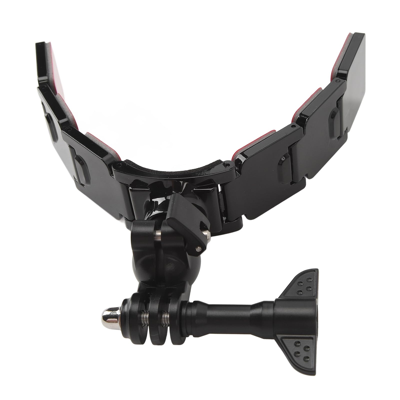 Akozon Soporte para Barbilla para Casco de Motocicleta, para Cámara de Acción, 3 Secciones, Adhesivo de Doble Cara Desmontable, Rotación de 360 ​​Grados, Soporte para Montaje en