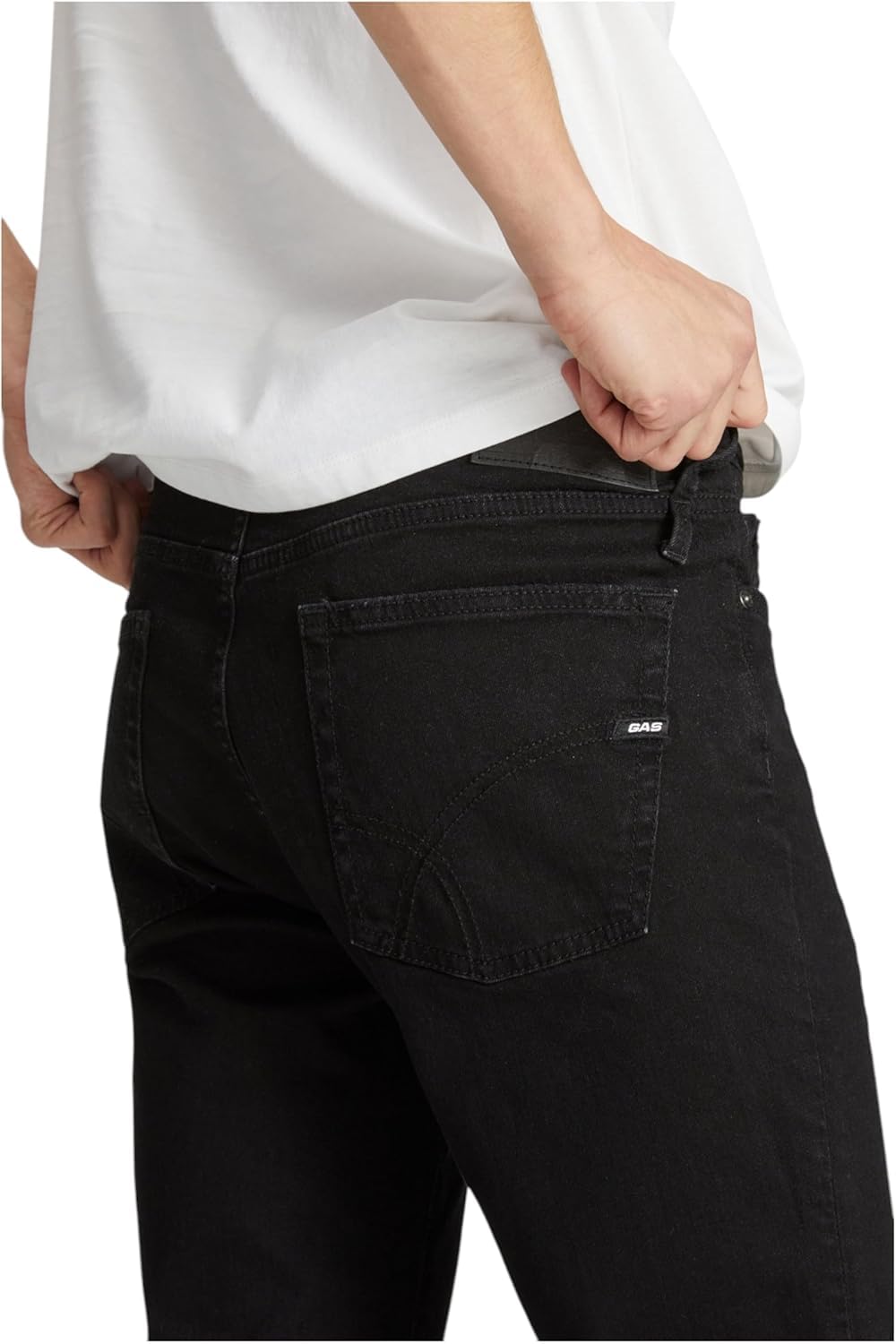 gas Jeans Uomo Albert Simple Rev Slim Fit a7235-02bo Nero