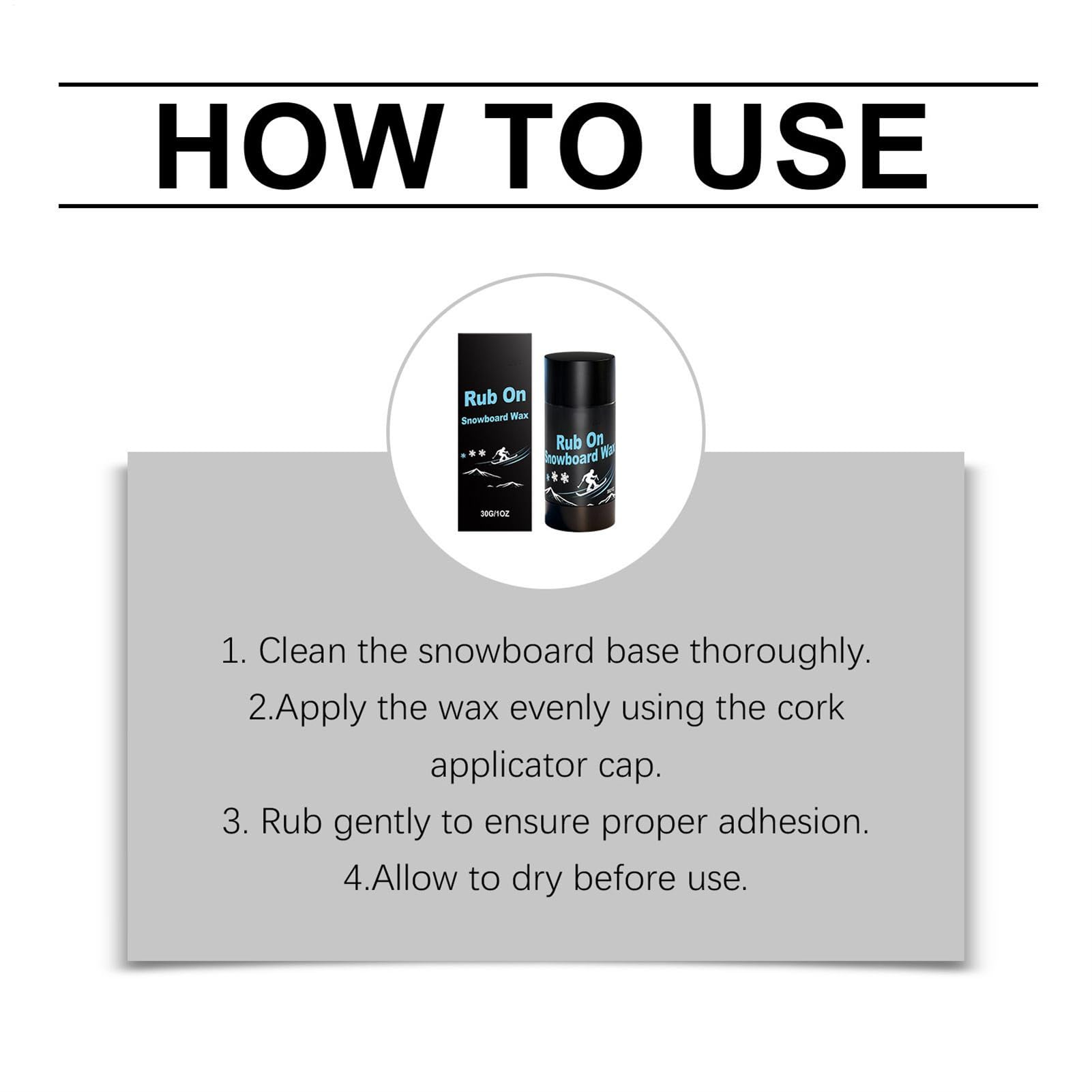 Genérico Ski Wax - Quick Speed Bar For Snow Performance | Solid Wax Formula with Smooth Rub On Action, Portable Waxing Accessory For Snowboard Skiing Cross Country Indoor Outdoor Use