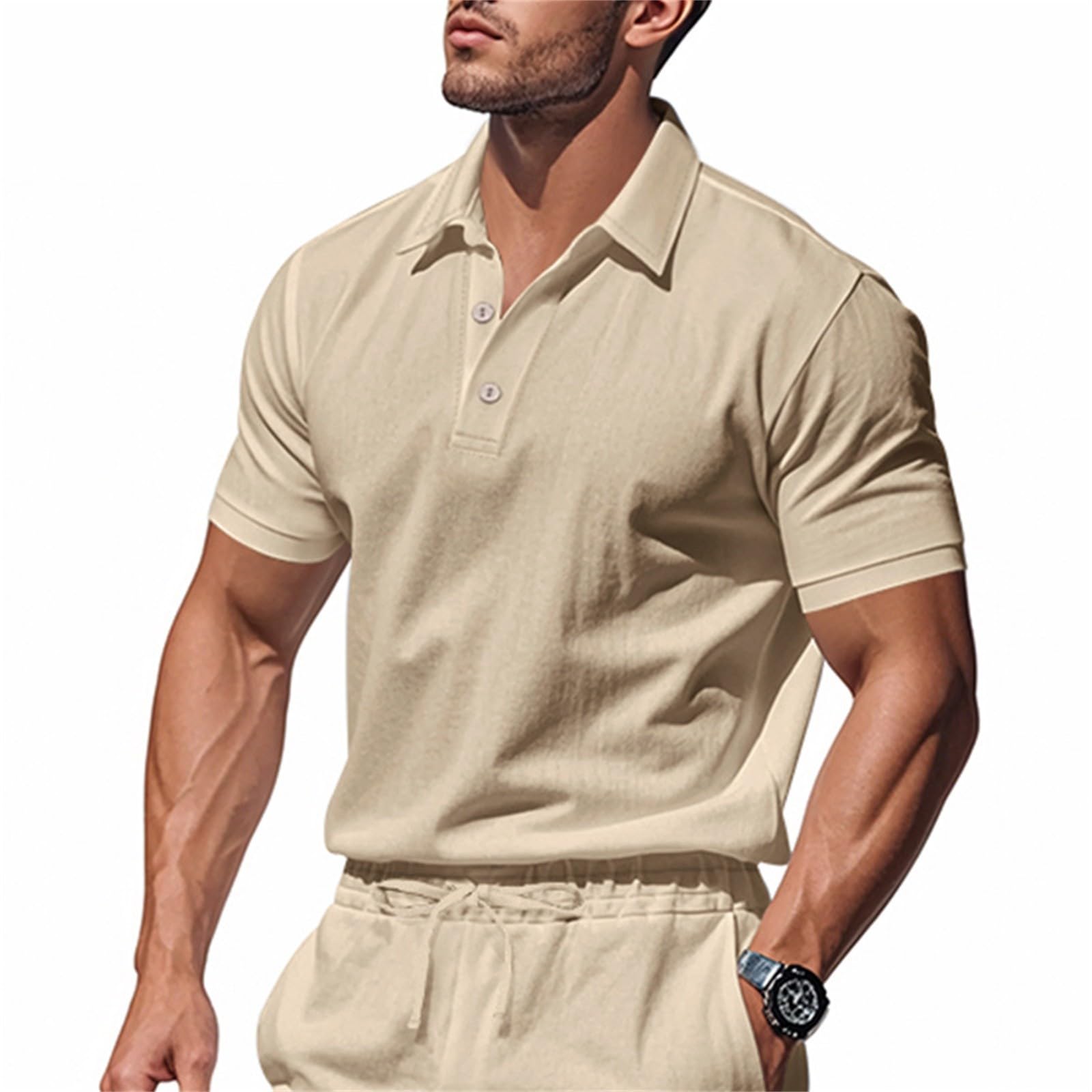 Polo para hombre adulto, liso, manga corta, cuello de solapa, botones, casual, inteligente, para hombre, Inglaterra, fútbol, correr, jefe, camiseta para descansar, atlética, cómoda, transpirable, para