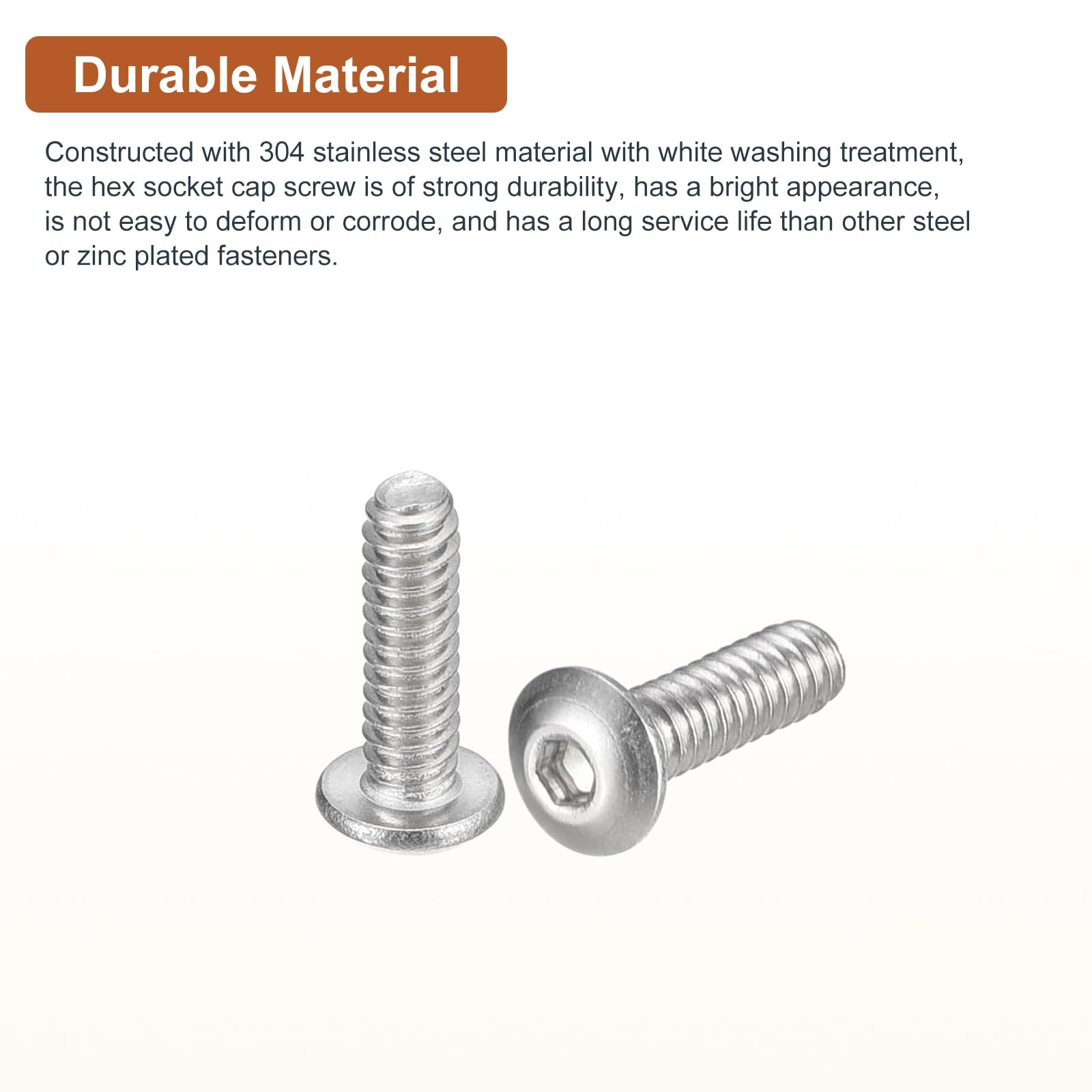 DTGN #4-40x3/8" Viti a Testa Svasata con Presa Esagonale - 100pz Ideali per Macchine Acciaio inossidabile 304 18/8 Guida Esagonale Filettatura UNC