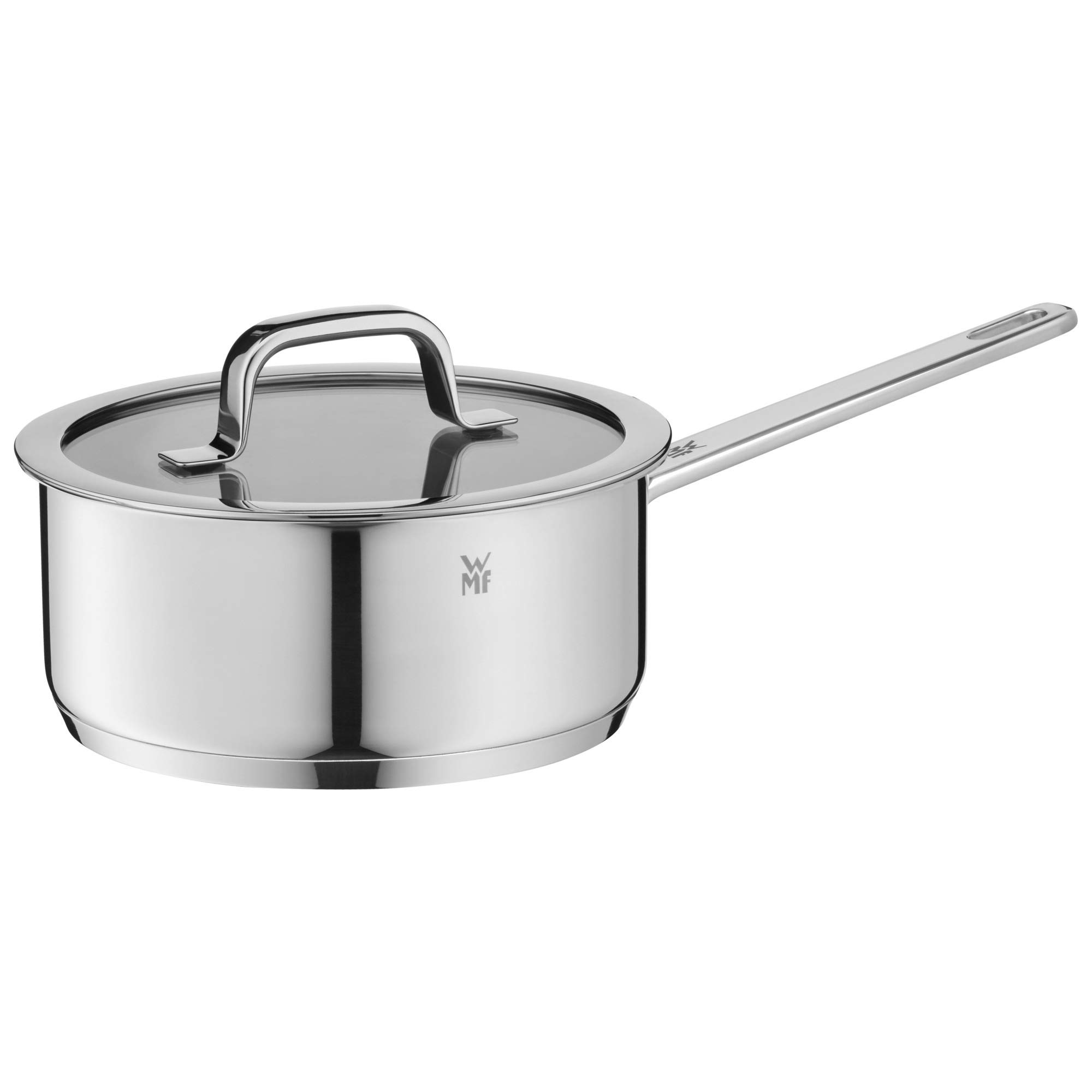 WMF - Compact Cuisine - Mini casserole avec manche - 20 cm - Couvercle en verre - 2,5 l - Marmite à lait, à induction - En acier