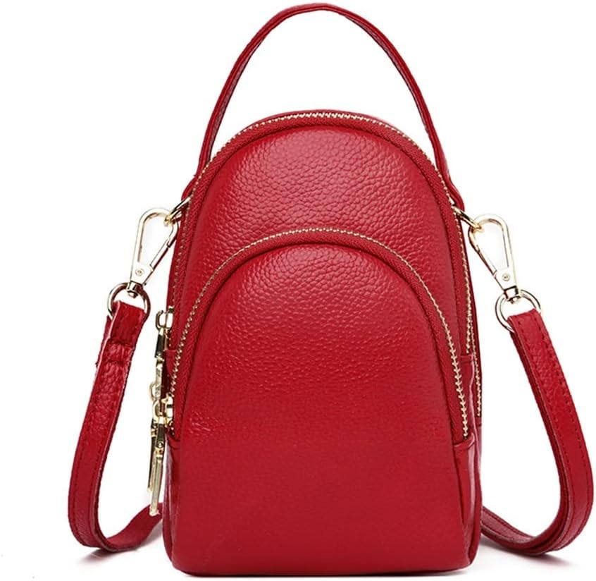 HBJWOV Genuine Leather Mobile Phone Bag Mini Small Women's Messenger Vertical Section