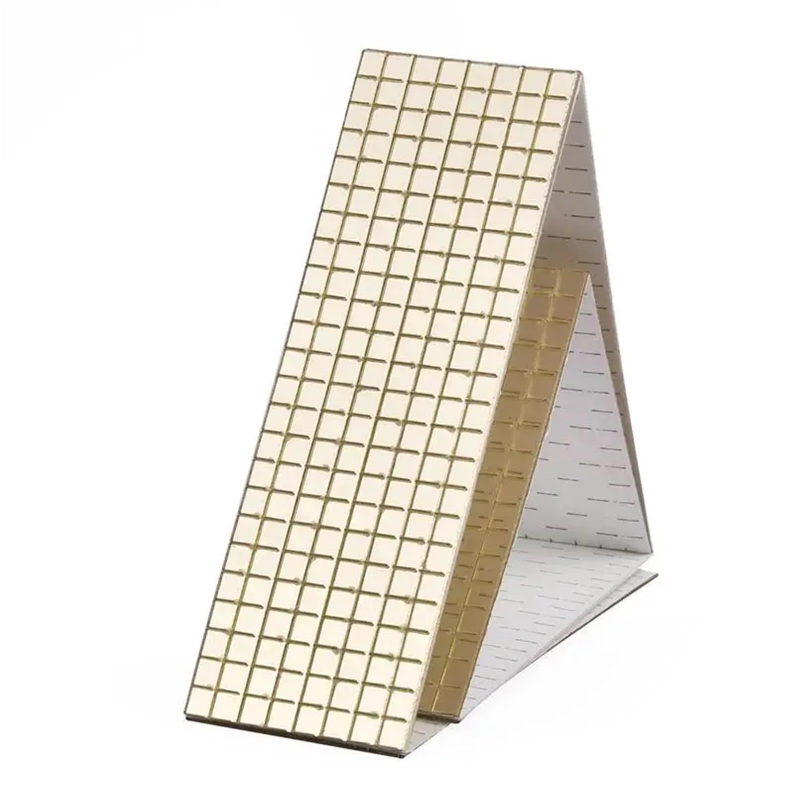 Xulvoz Golden-5X5mm Mosaic Tiles 10 Pcs Self-Adhesive Real Glass Mosaic Craft Mini Square Mirrors Tiles Stickers Bathroom Diy Handmade Home Decoration Making