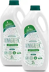 2 Limpador Multiuso Natural Hipoalergênico 2l Ação Clareadora Desengordurante Fragrância Suave Para Cozinhas Banheiros Pisos Superfícies Em Geral Mau Cheiro Fungos Bactérias (Natural)
