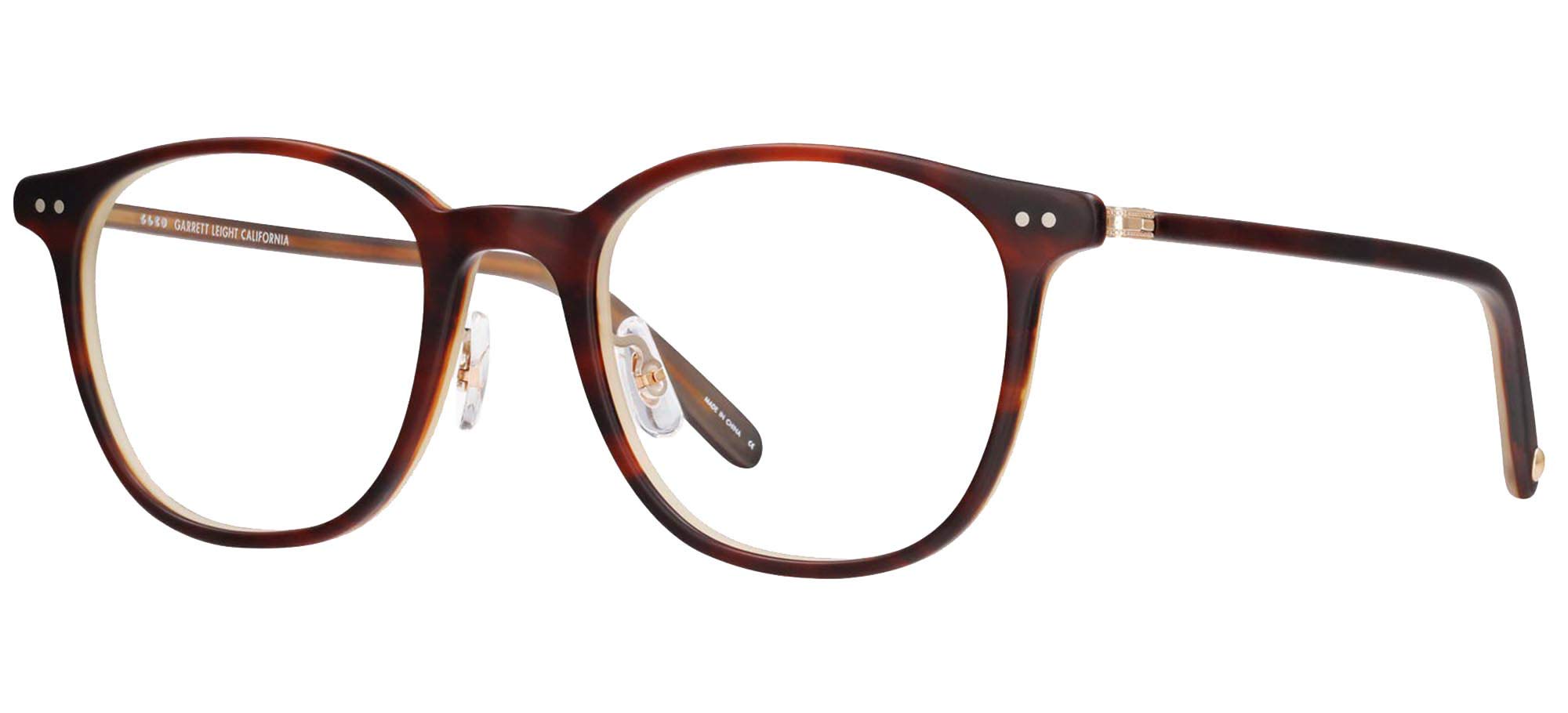 Garrett LeightBEACH unisex Eyewear Frames MATTE WHISKEY TORTOISE BRUSHED GOLD 48/22/140