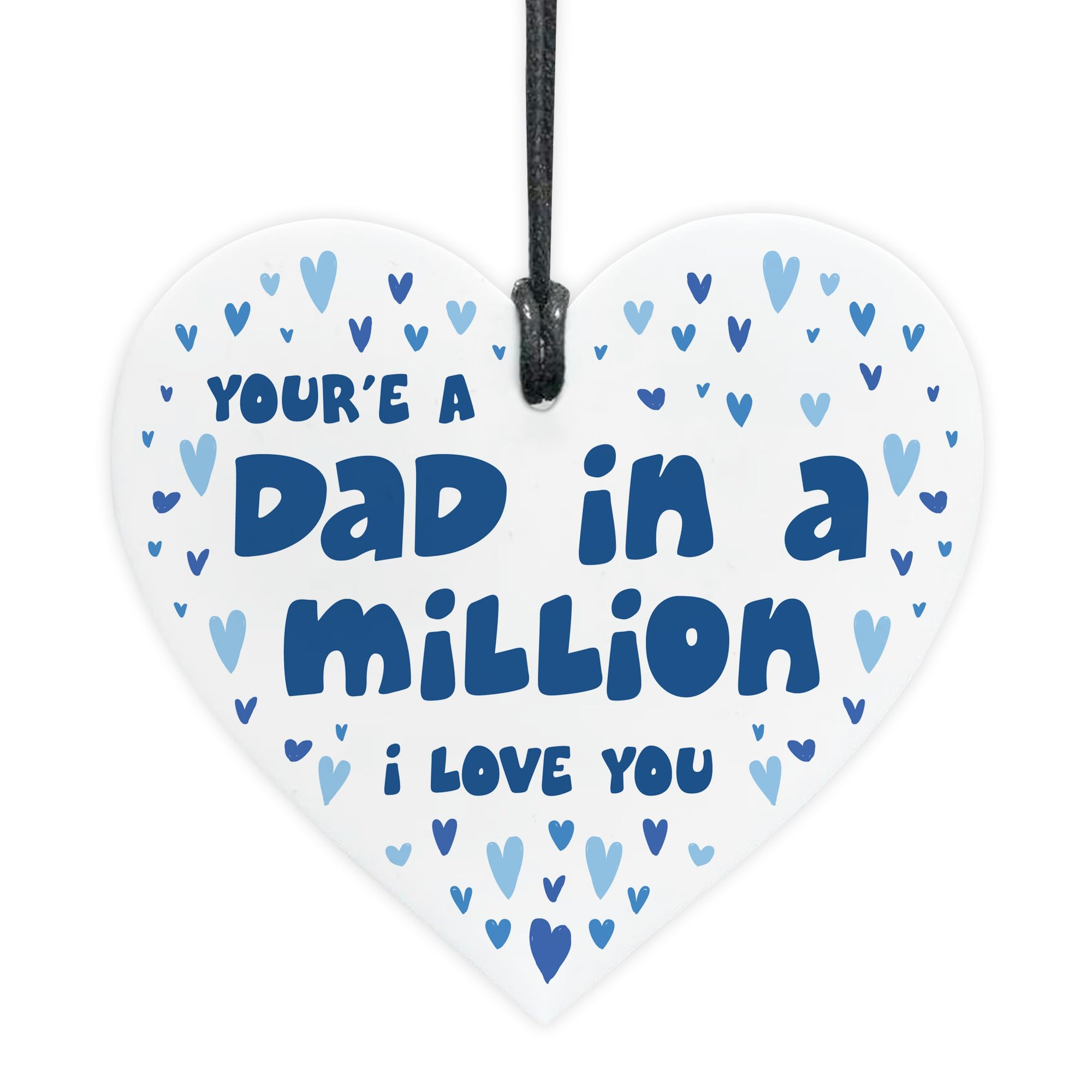 Red Ocean Gifts For Dad From Daughter Son Dad Birthday DAD IN A MILLION Plaque Thank You Gift For Him Best Dad Gift For Fathers Day Acrylic Heart Keepsake
