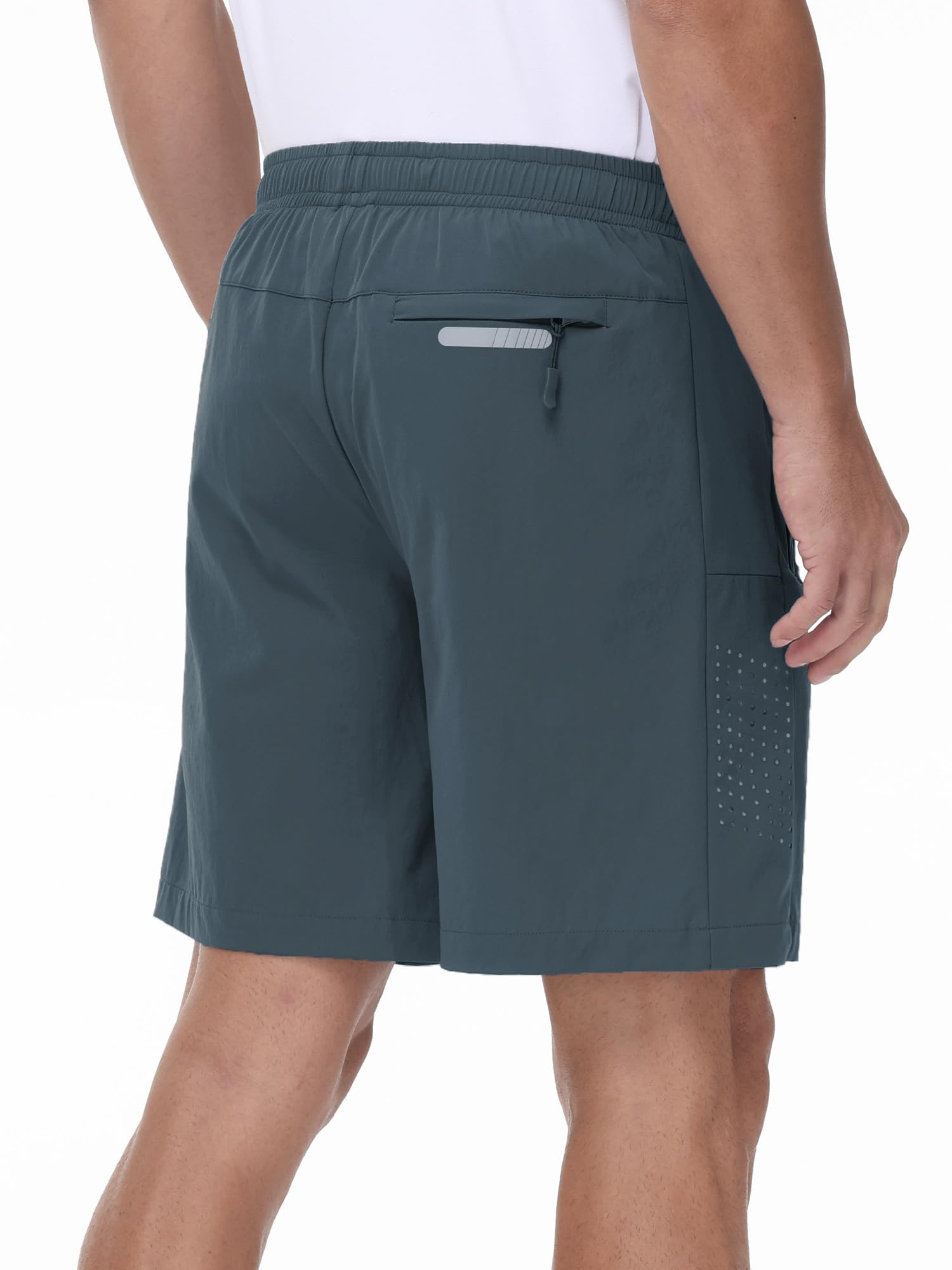 Pack of 2 Sport Shorts Herren Schnelltrocknende Training Herren Gym Bodybuilding lässige Shorts Basketball Atmungsaktive Laufshorts mit Reißverschlusstasche