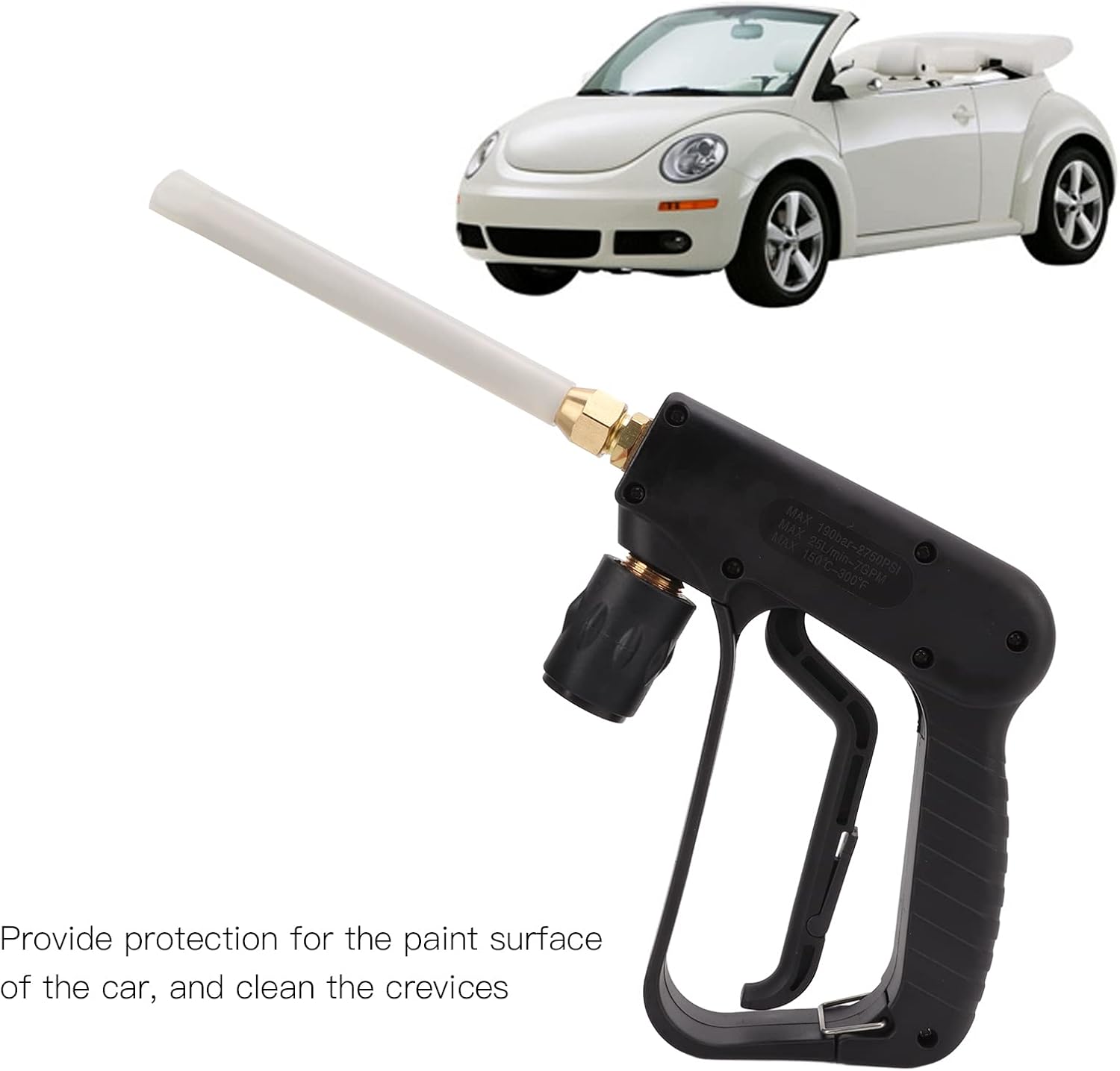 Socobeta Mini Steam Spray Gun Lightweight Compact Heat 2750PSI Car Wash Steam Gun for Washing Shop Home