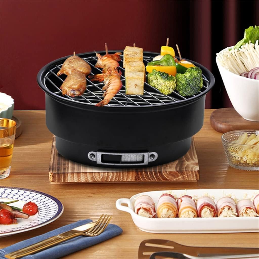 Grill Charcoal Stove Portable Barbecue Camping Rack Outdoor Cooker Basket Burner Steel Grills