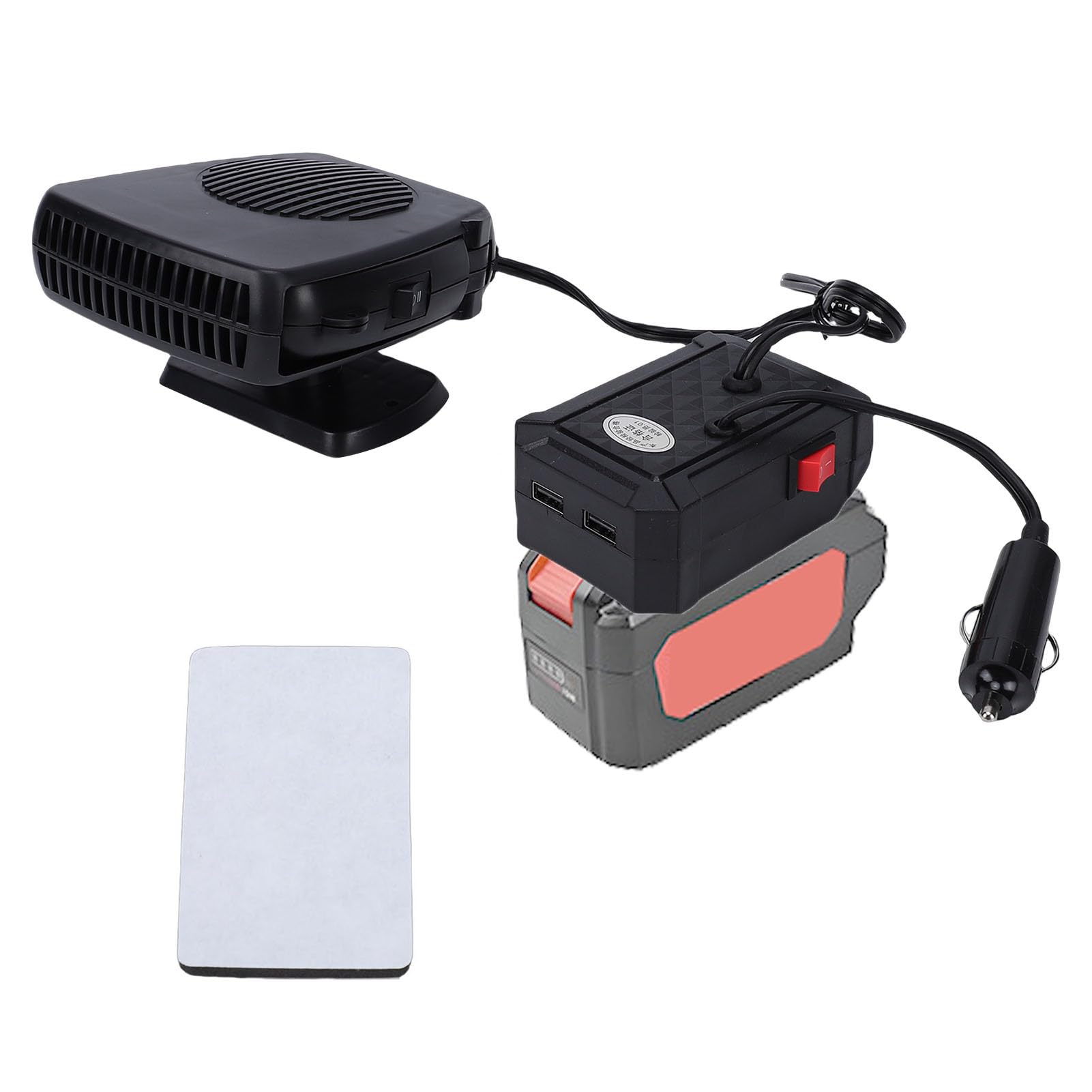Diydeg Portable Space Heater 200W Compact Electric Heater with 2 Temperature Settings and 360 Degree Rotation with Dual