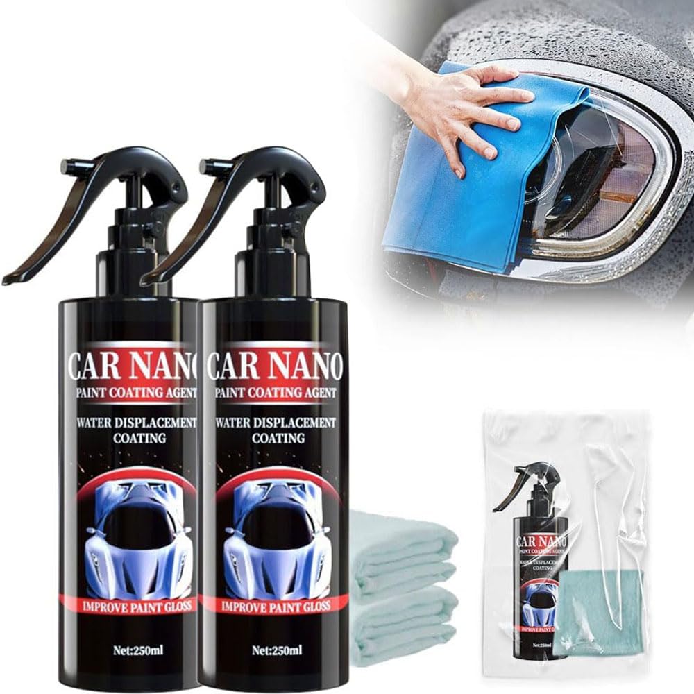 Nano Spray Protector Alto para Coche,Nano Spray para Coche,Spray de Revestimiento Cerámico,Revestimiento Cerámico para Vehículos (2 Pack) - 1