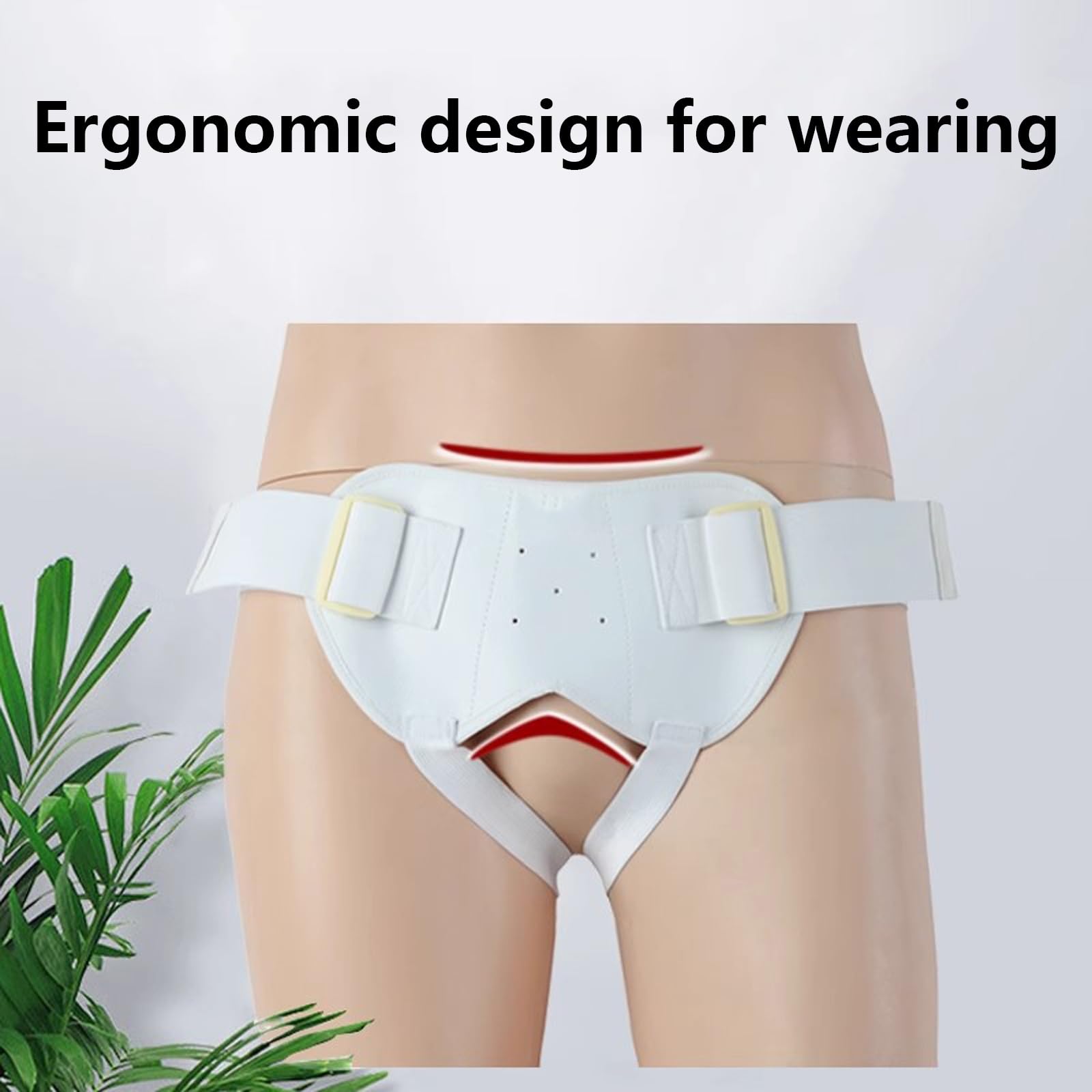 Cinto Ernia Inguinale, Fascia Ernia Inguinale Uomo, Cinto Erniario, Fascia Elastica Regolabile E Cuscinetto di Compressione Rimovibile per Alleviare Il Disagio ernia, Adatto per Adulti