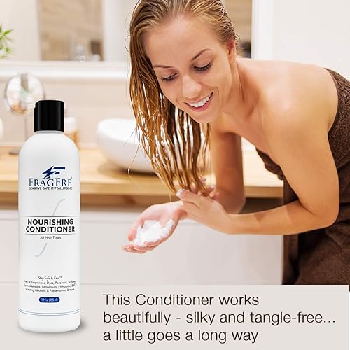 Miniatura 3 de Champú hidratante y acondicionador nutritivo de 12 oz/ea (paquete de 2 unidades) – Sin sulfato, sin gluten, sin parabenos, color seguro,