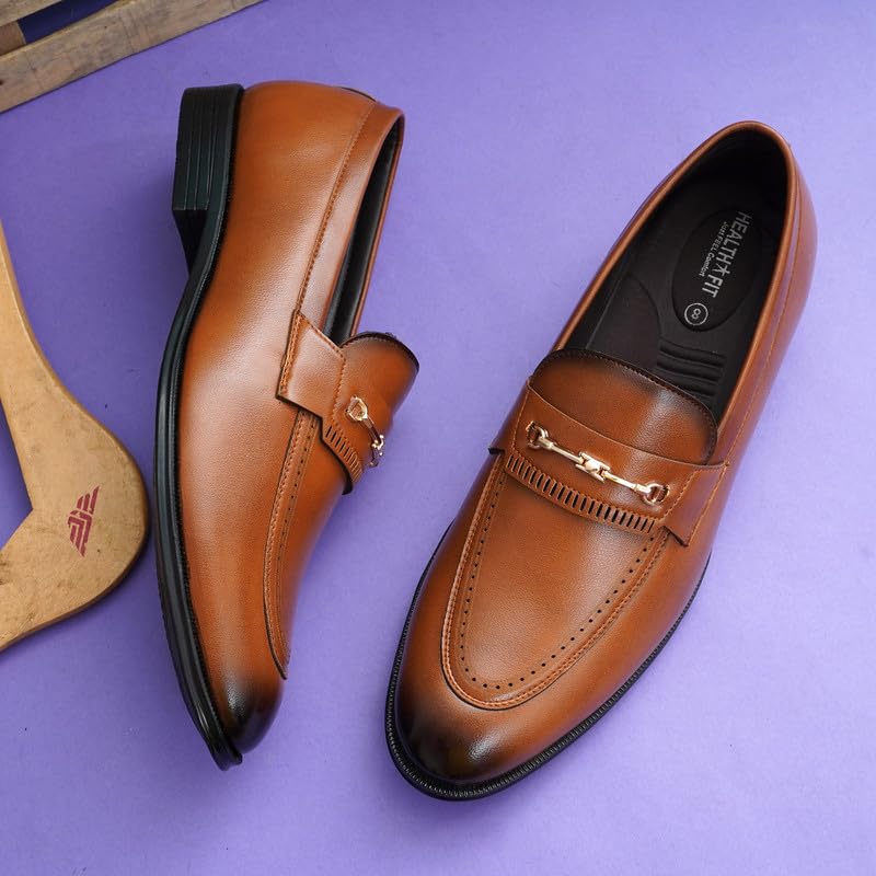 HEALTH FIT Men's Super Soft Ortho Comfortable with Soft Sole Ultra-Lightweight for Gents Luxury Formal Shoes 1262 4 61OuaT3cHRL