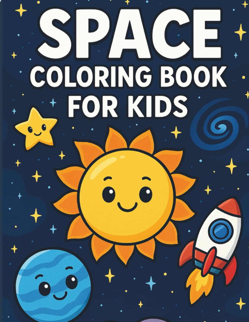 Space Coloring Book for Kids: For Boys Ages 2-8 (Little Explorers of the Cosmos)