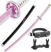 Vista 75 de Cold Blade Demon Katana - Réplica de anime de 41 pulgadas con cinturón y soporte, espada duradera perfecta para cosplay, espada Nichirin con diseño