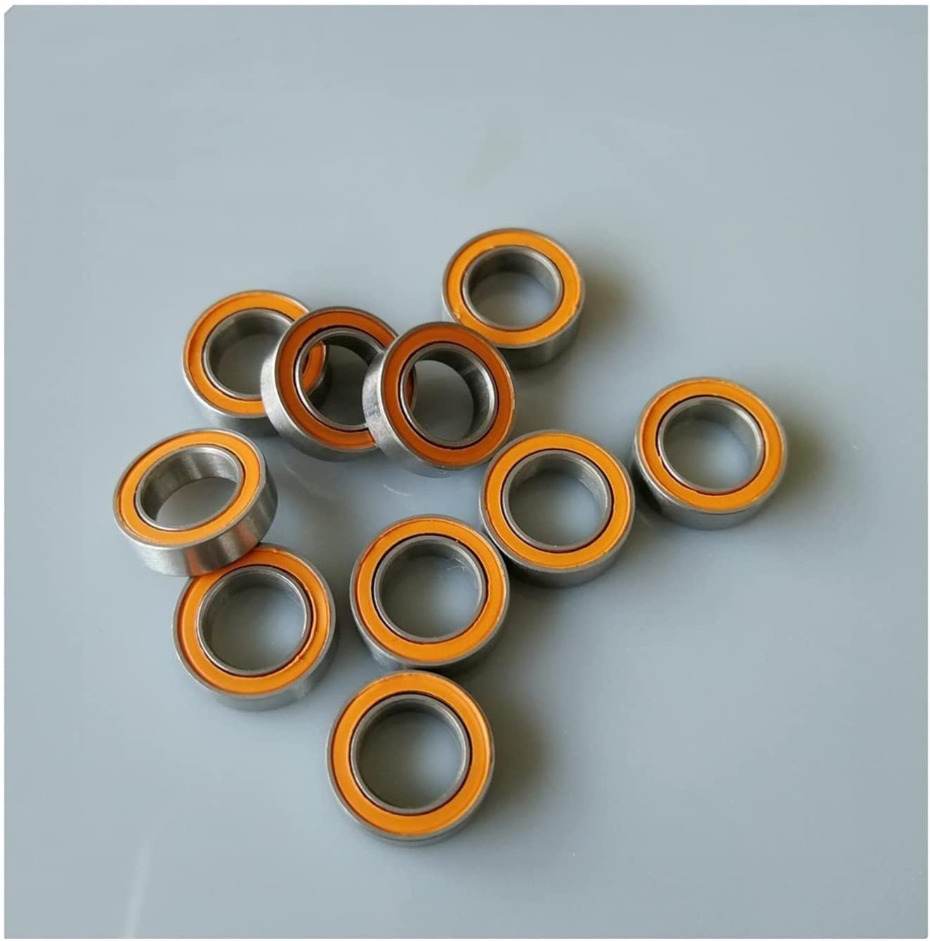 JGNAYRKJQI 10Pcs SMR106-2RS CB Fishing Reel Bearings ABEC-7 SMR106 2RS 6x10x3mm Stainless Steel Hybrid Si3n4 Ceramic Bearing MR106