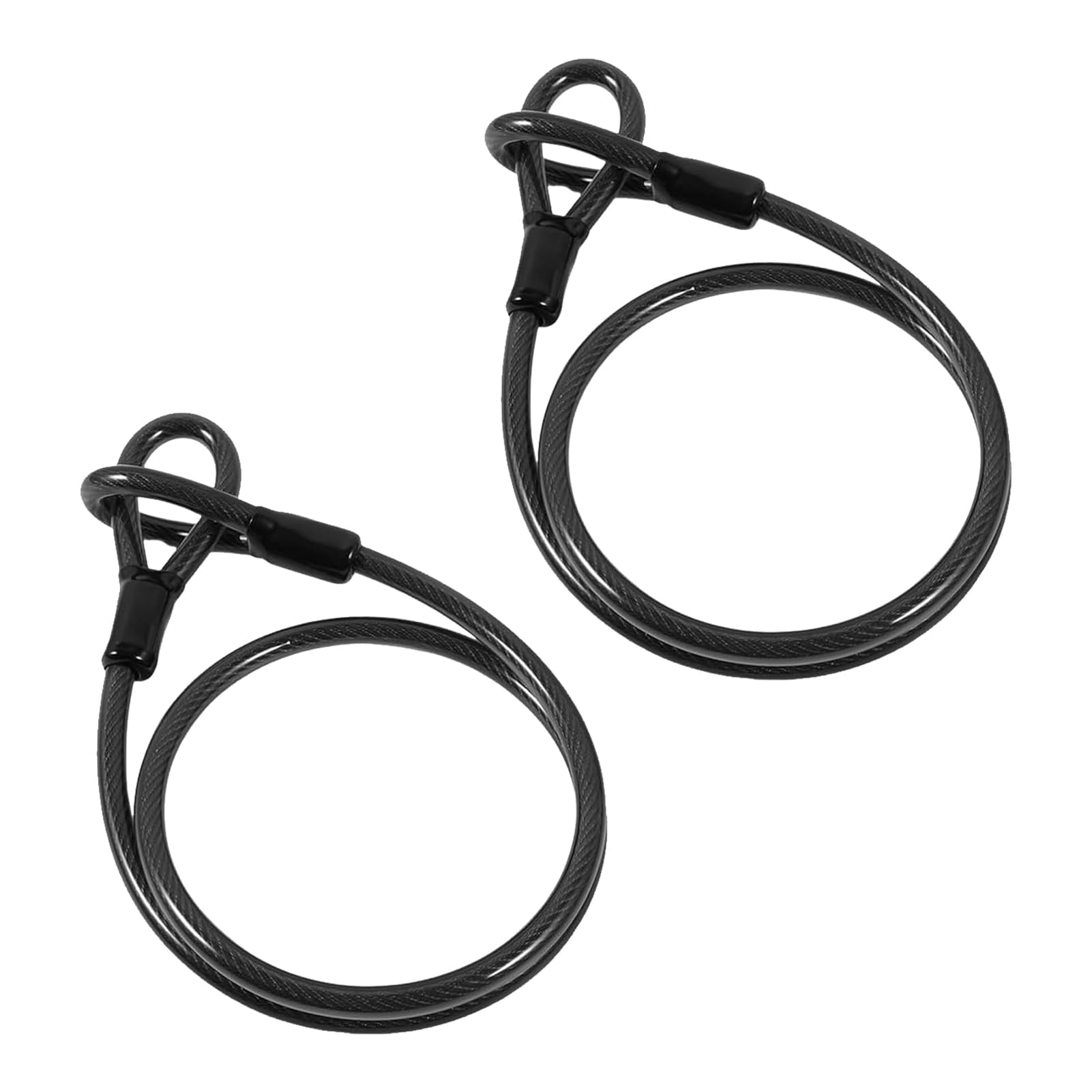 EVEREST FITNESS Cable Antivol Velo - Câble Universel à Boucles Longueur 76 Cm Et Diamètre 6 Mm - Cable De Securite Velo En Acier Gainé De Plastique Robuste Pour Vélo Moto