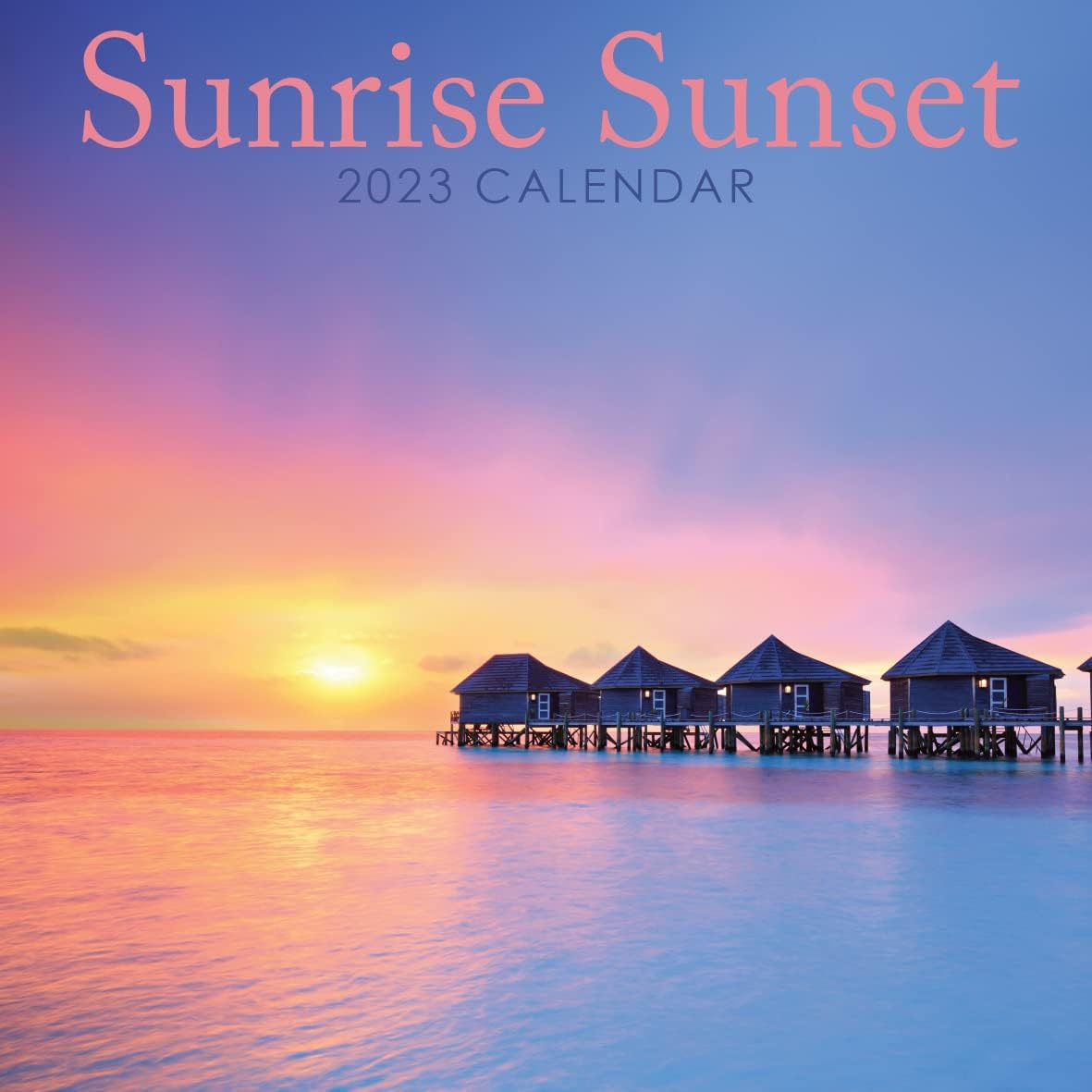 Amazon com: 2023 Tropical Views/Sunset Square Hanging Wall Calendar