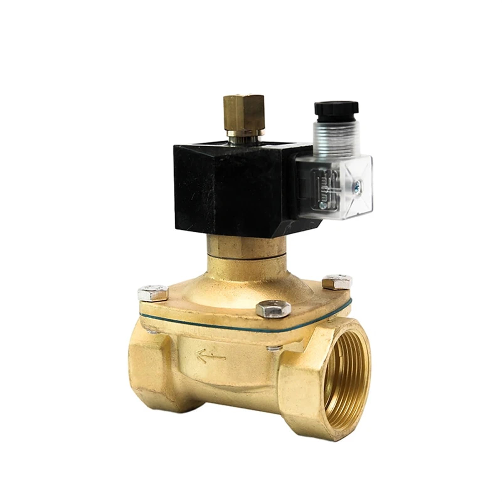 1-1/4" Normally Open Brass IP65 Waterproof Solenoid Valve DN32 Electric Switch Water Valves 220V 110V 24V 12V(NPT-110VAC)