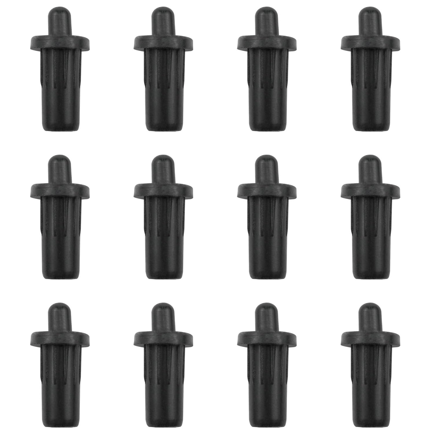 Dsjnf Cabinet Door Repair Kit - 12PCS Black Plastic Shutter Pins & Damper Replacement Springs