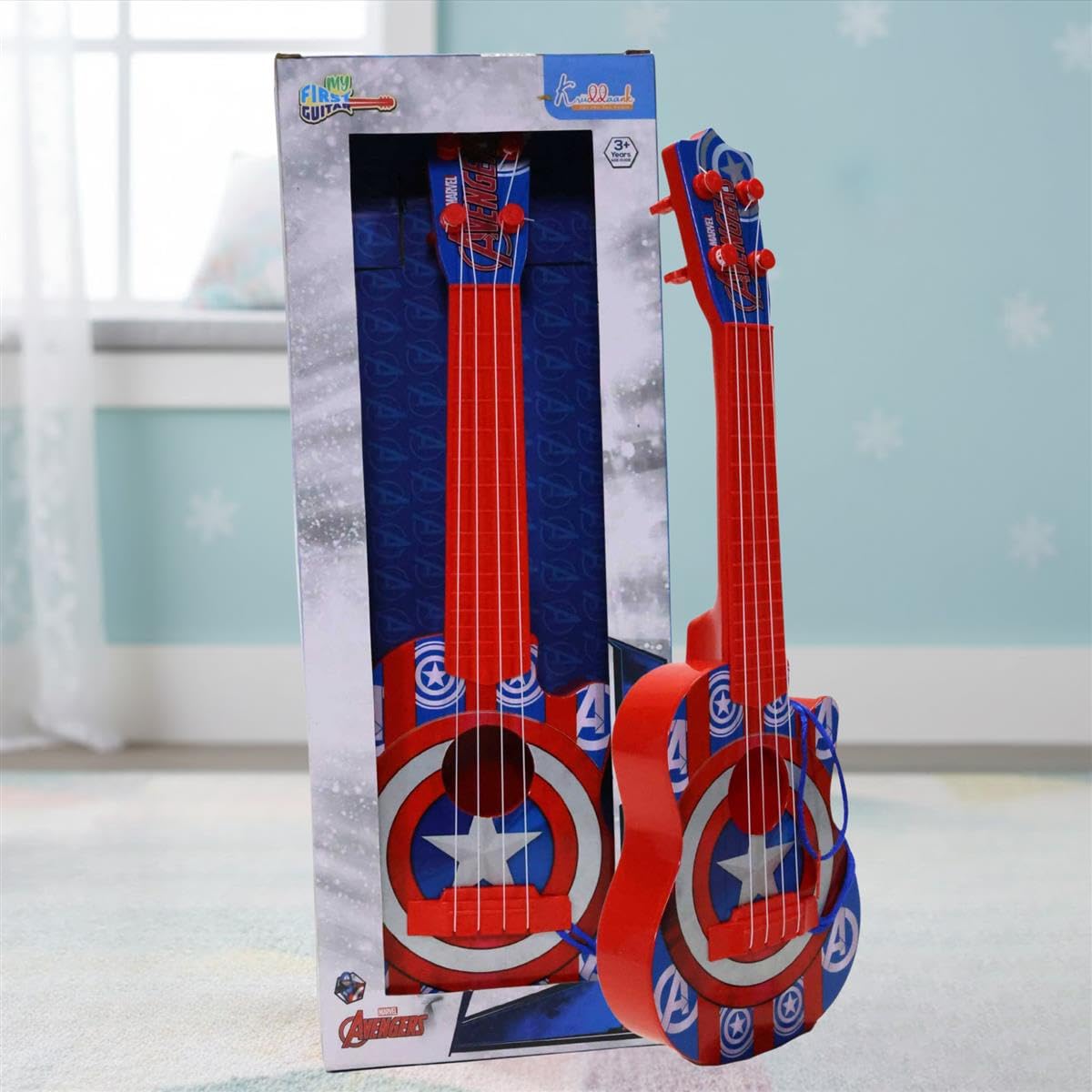 Kriiddaank Marvel Avenger Theme Guitar (Small), Electric & Classical Fingerstyle Tab Instrument for Kids | Fun & Educational Toy for Kids | Safe, Engaging & Interactive Play-picture-10
