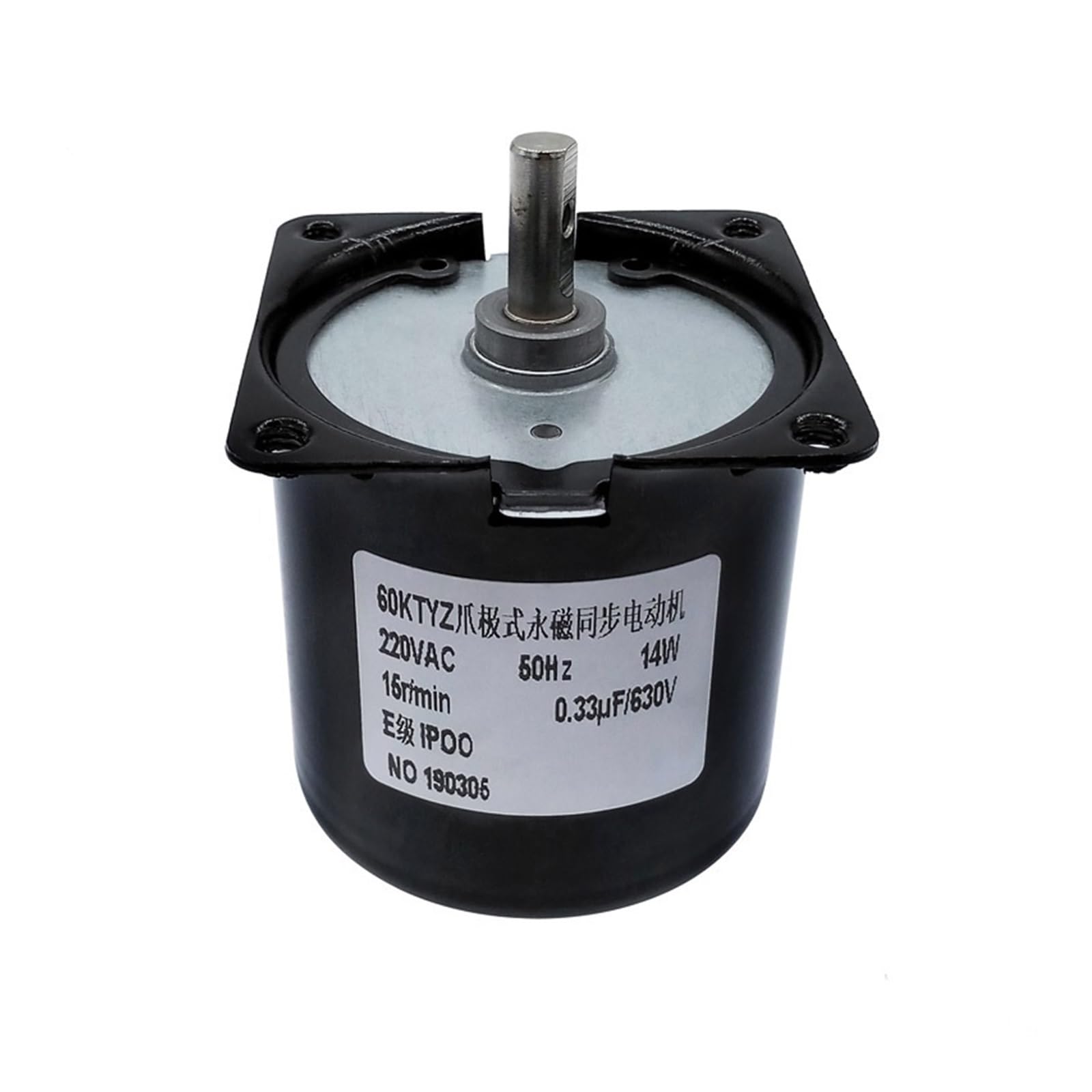 220V AC 14W Micro Gear Motor 60KTYZ 50Hz Motor de Engranaje síncrono de imán Permanente Baja Velocidad 2.5 5 10 15 20 30 50 60 80 110 RPM (Size : 10rpm)
