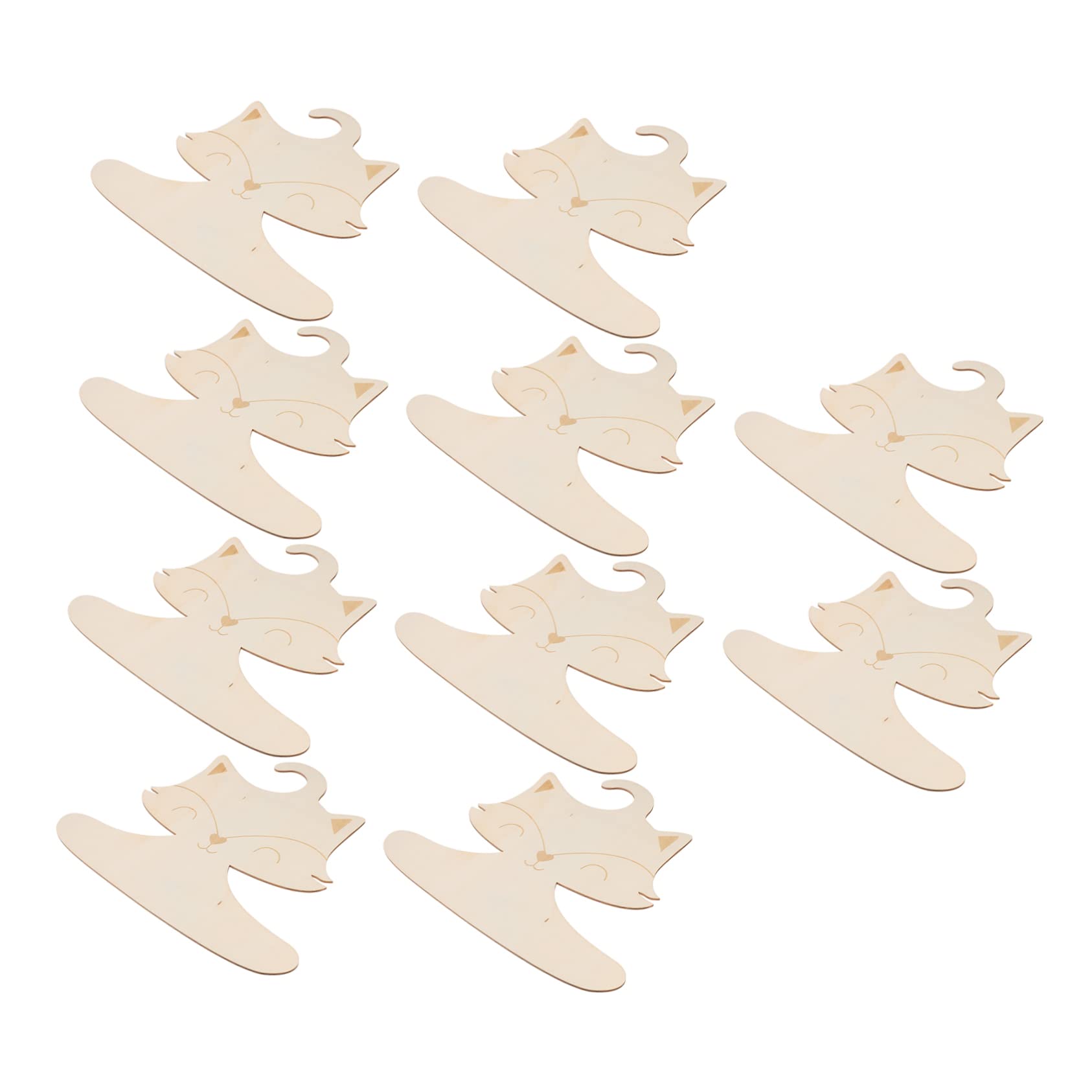 Hohopeti 10Pcs Cartoon Fox Wooden Hangers for Cute Clothes Hangers for Closet Organization and Nursery Storage for Clothes and Present Giving