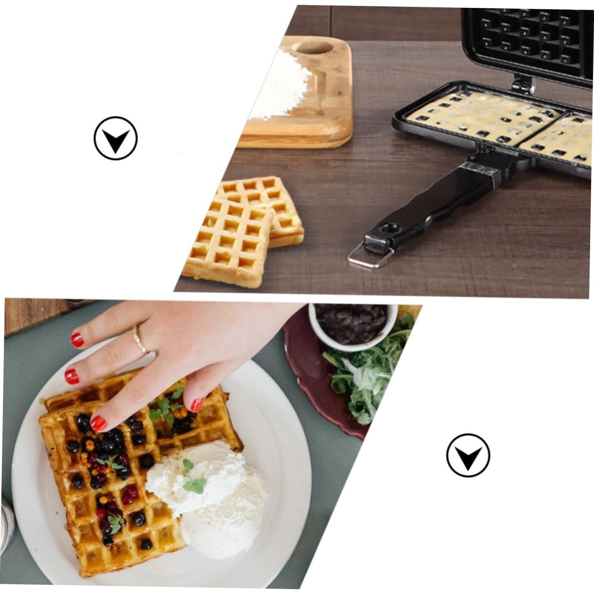 Stampo Per Waffle e Dolci Riutilizzabile Per Uso Domestico, Strumento Di Cottura Creativo Design Inciso, Adatto Per Preparazioni in Cucina e Fai Da Te