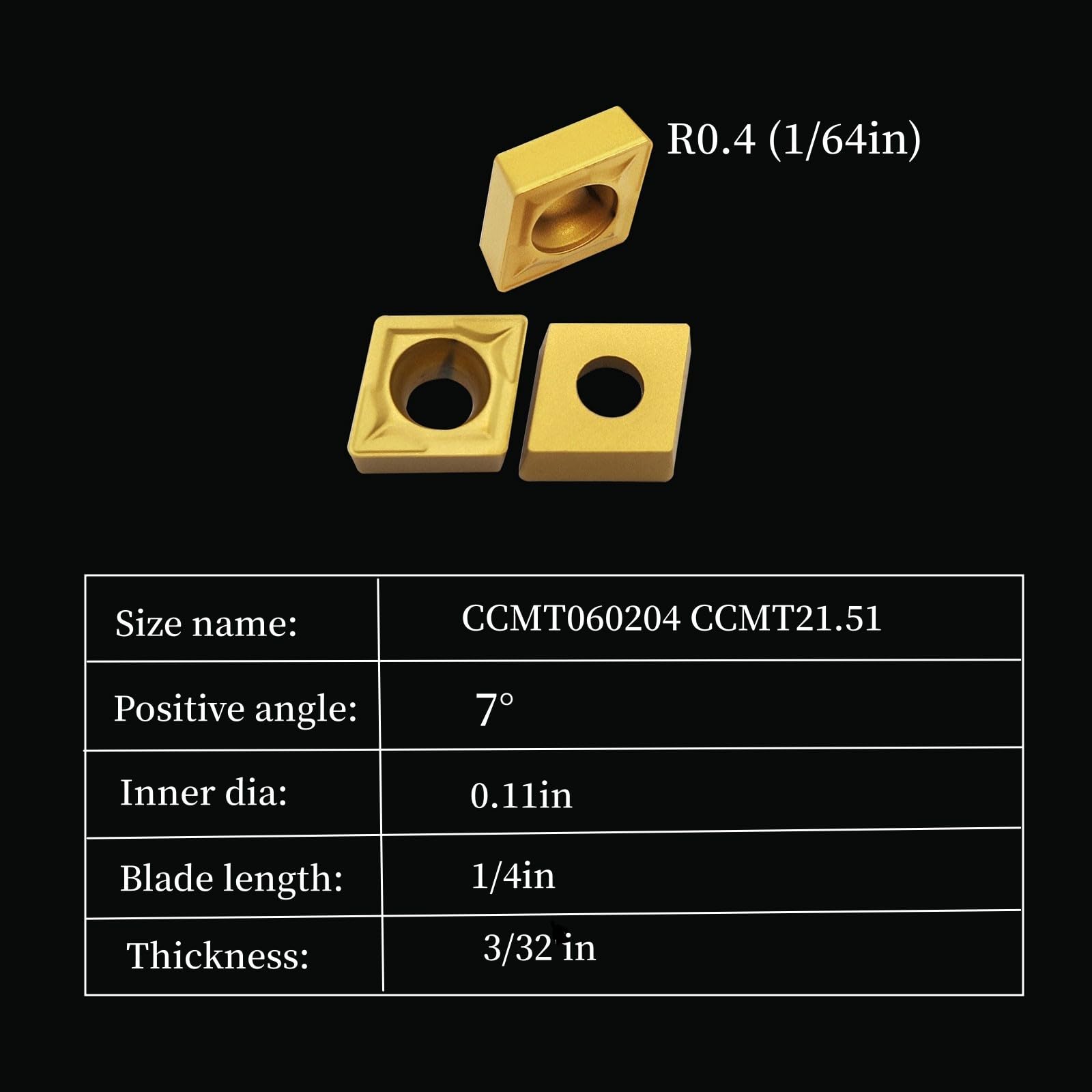 14PCS 3/8in10mm Shank Indexable Lathe Tool Holder Bit Set for Turning Milling Boring bar with Indexable Carbide Turning Insert CCMT21.51 DCMT21.51 (3/8 Holders + 12pcs CCMT2.51) — Amazon image 5