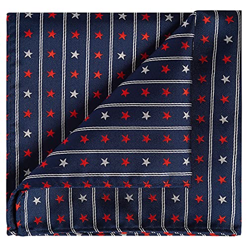 Image of KissTies Mens Pocket Square Silk Hanky The USA Pattern Handkerchief