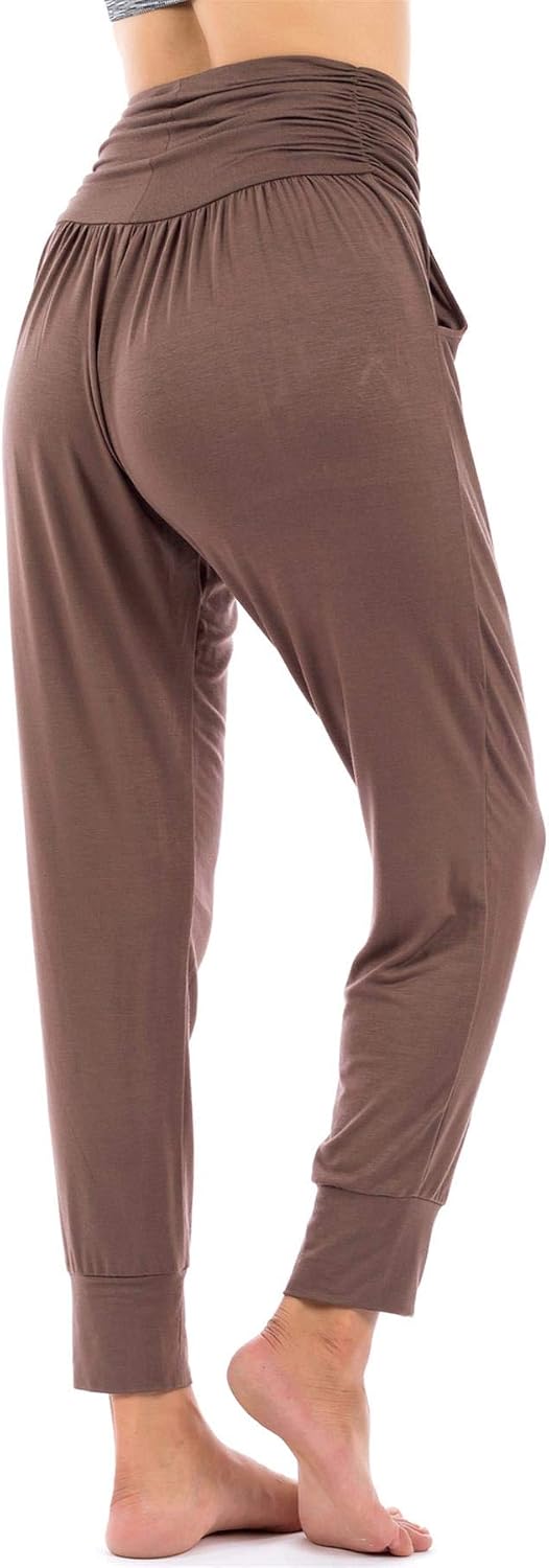 LOFBAZ Yoga Sweatpants with Pockets Workout Joggers Pants Lounge Harem Pants