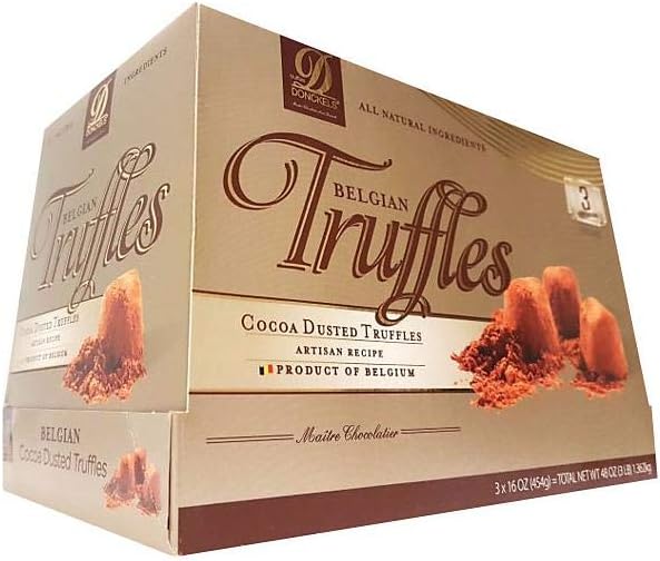 Cocoa Dusted Belgian Chocolate Truffles, 3 Count, 48 Oz