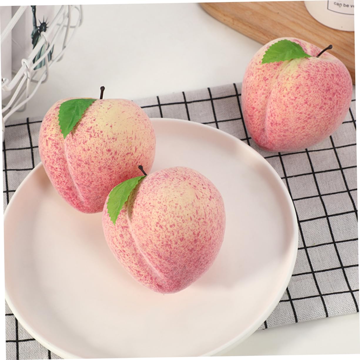 MAGICLULU 3 Set Di Decorazioni Di Pesche Artificiali Realistiche Frutta Decorativa Per Centrotavola Per Feste in Cucina 10 Pezzi * 3