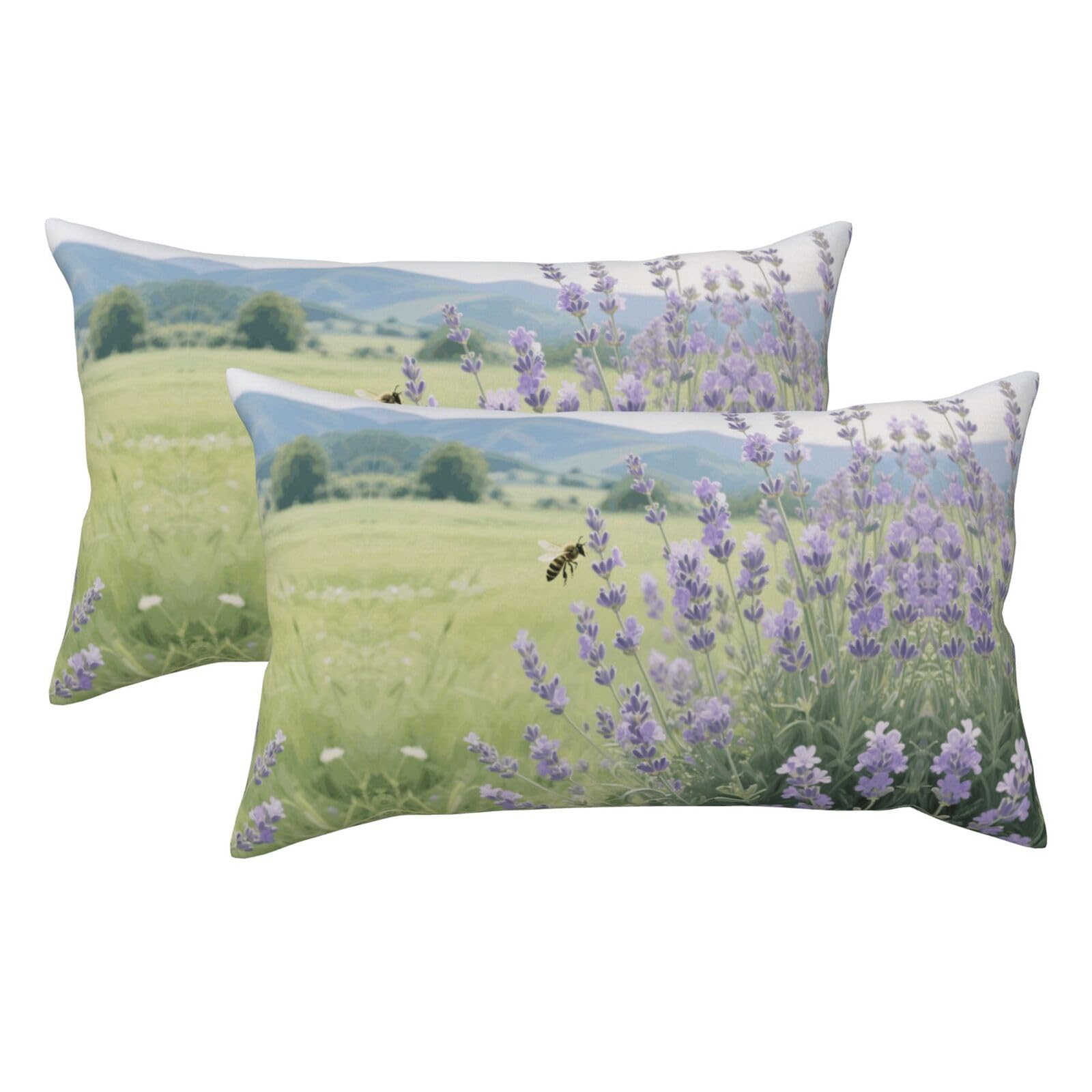 Blooming Plant Flowers Luxury King Pillowcases Set of 2, Plush Velvet Feel Pillow Covers with Hidden Zipper, Skin & Hair Friendly, 20x36 Inches Pillow Cases for Sleeping Gift
