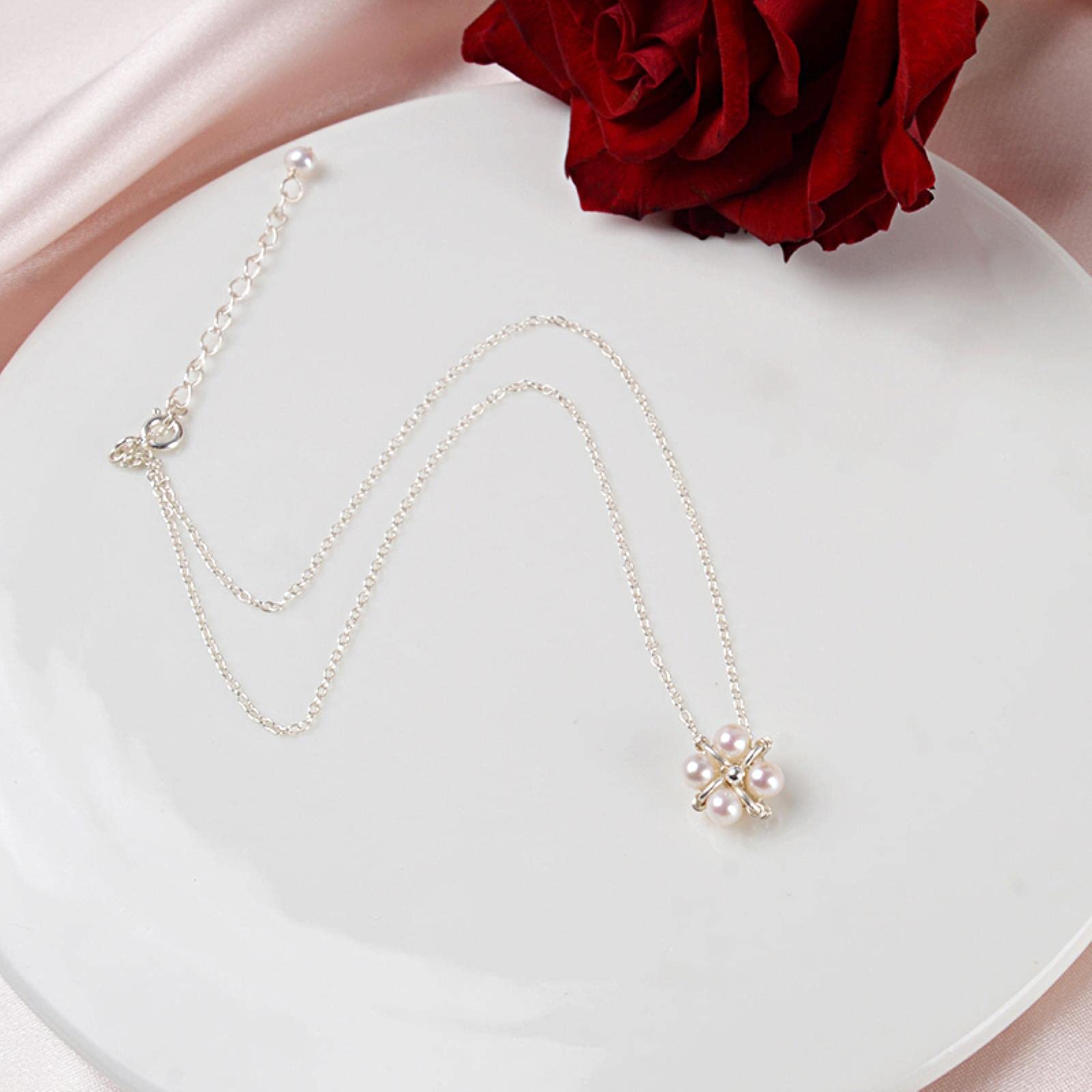 Echte Natürliche Süßwasserperle Handgemachte Schmucksets 925 Silber Halskette Ohrringe Für Frauen Hochzeitsgeschenk 40cm
