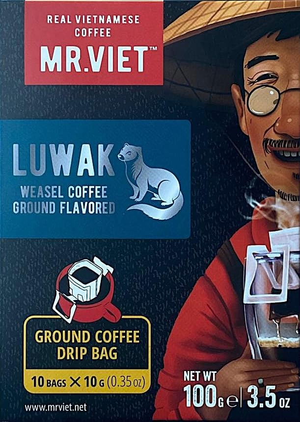 Mr. Viet Luwak Ground Coffee Drip Bag 10Bags X 10G