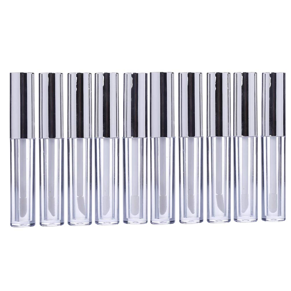 minkissy 10Pcs Empty Lip Gloss Tube Containers Refillable Lip Balm Bottles Lip Glaze Bottle for Ladies Girls Students